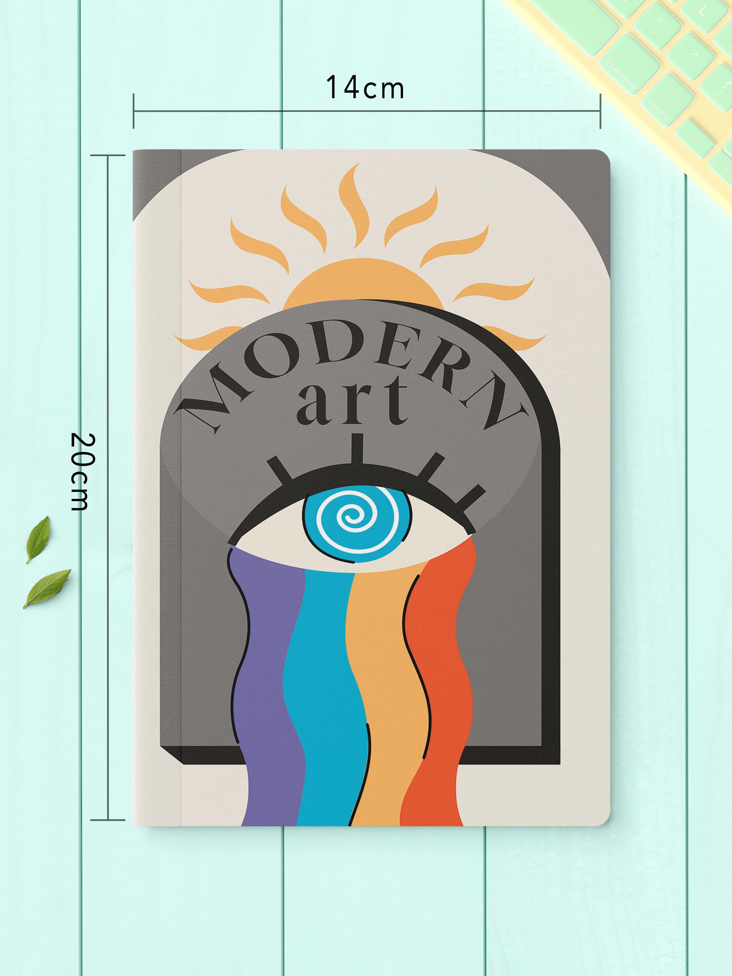 Çizgisiz Defter Seti, 2 Adet Vintage Desenli Notebook, Not Defteri, Anı Defteri, 64 Sayfa Orta Boy