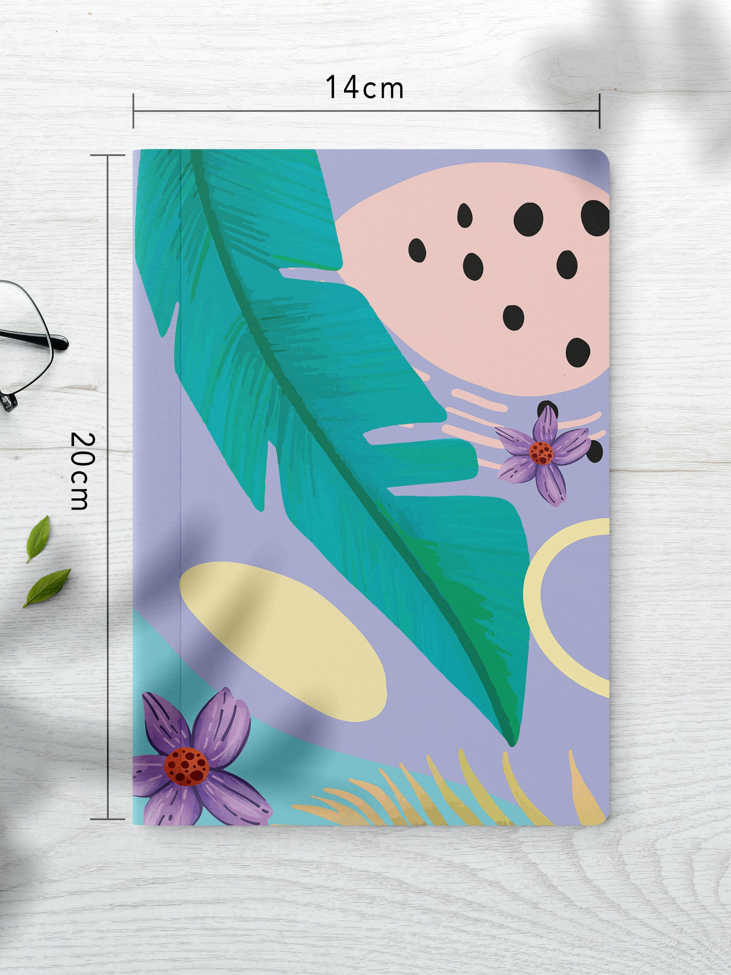 Çizgisiz Defter Seti, 2 Adet Vintage Desenli Notebook, Not Defteri, Anı Defteri, 64 Sayfa Orta Boy