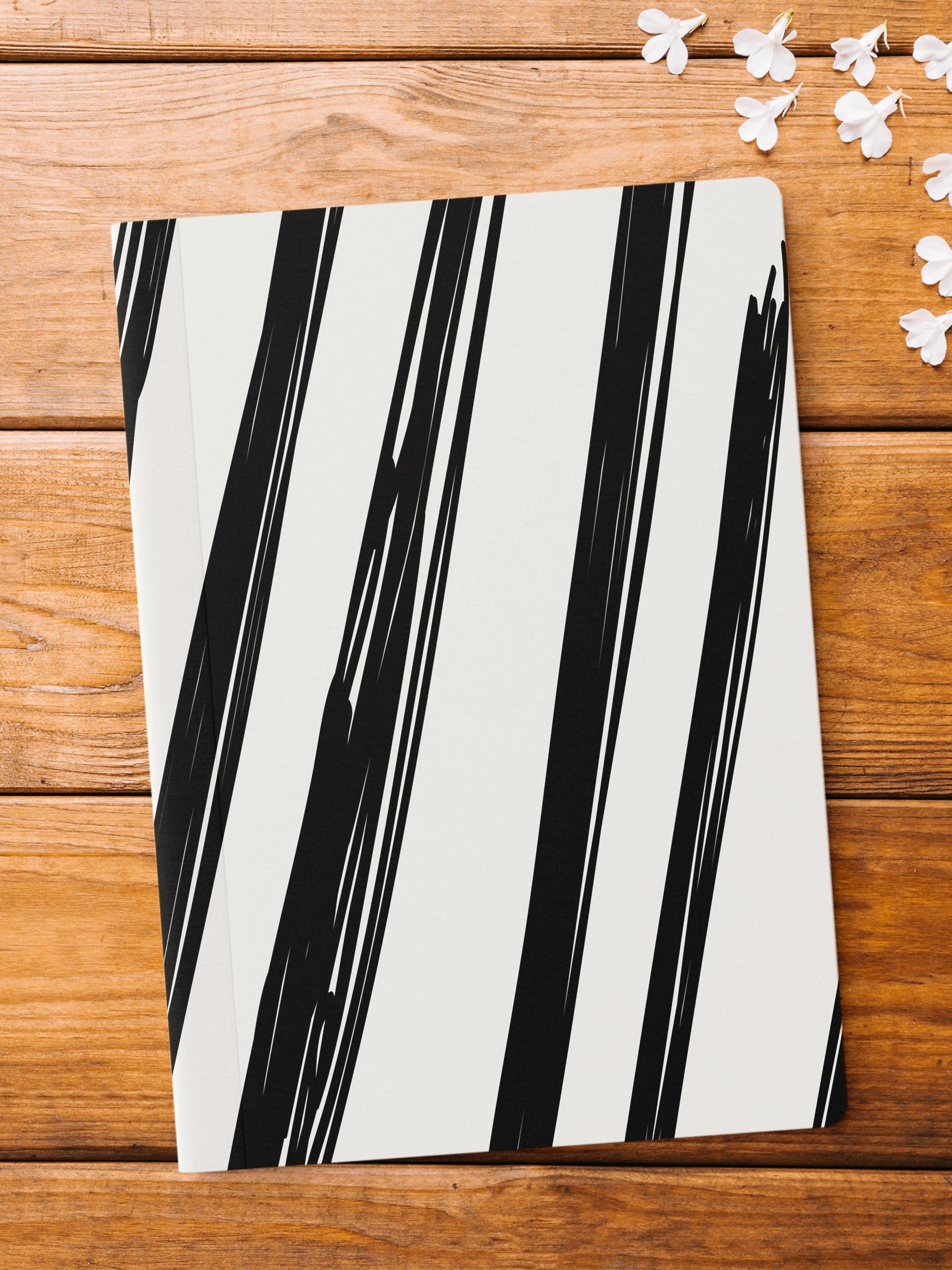 Çizgisiz Defter, Siyah Boho Desen Notebook, Not Defteri, Akıl ve Anı Defteri, 64 Sayfa, 14*21cm