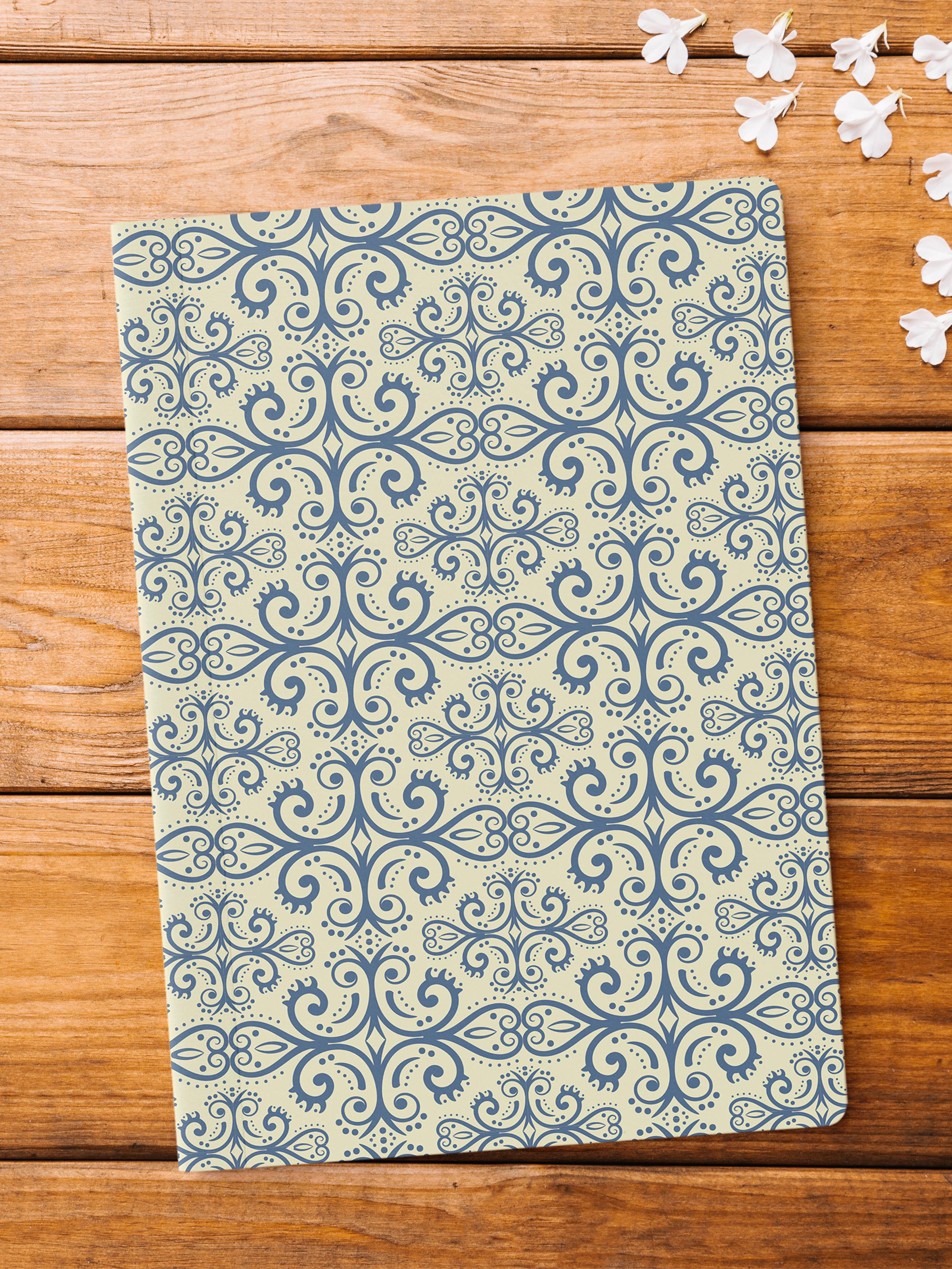 Çizgisiz Defter, Vintage Boho Notebook, Not Defteri, Akıl ve Anı Defteri, 64 Sayfa, 14*21cm