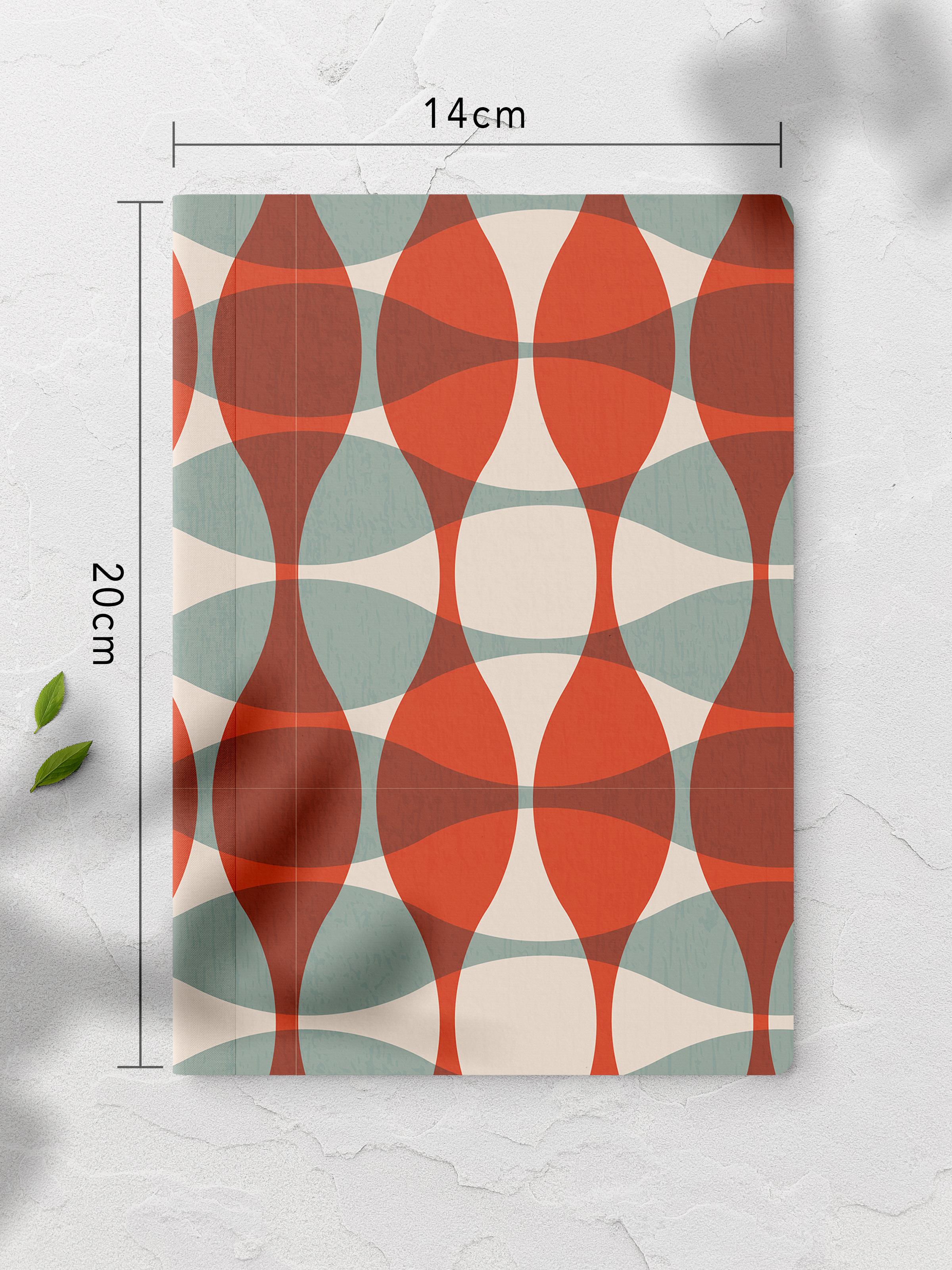 Çizgisiz Defter, Vintage Desenli Notebook, Not Defteri, Akıl ve Anı Defteri, 64 Sayfa, 14*21cm