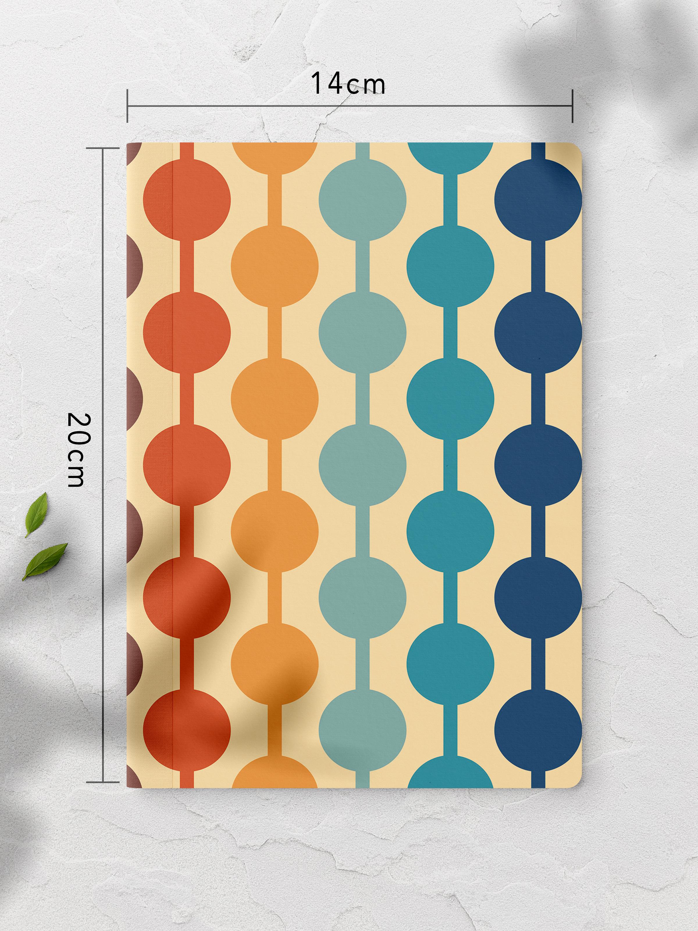 Çizgisiz Defter, Vintage Desenli Notebook, Not Defteri, Akıl ve Anı Defteri, 64 Sayfa, 14*21cm