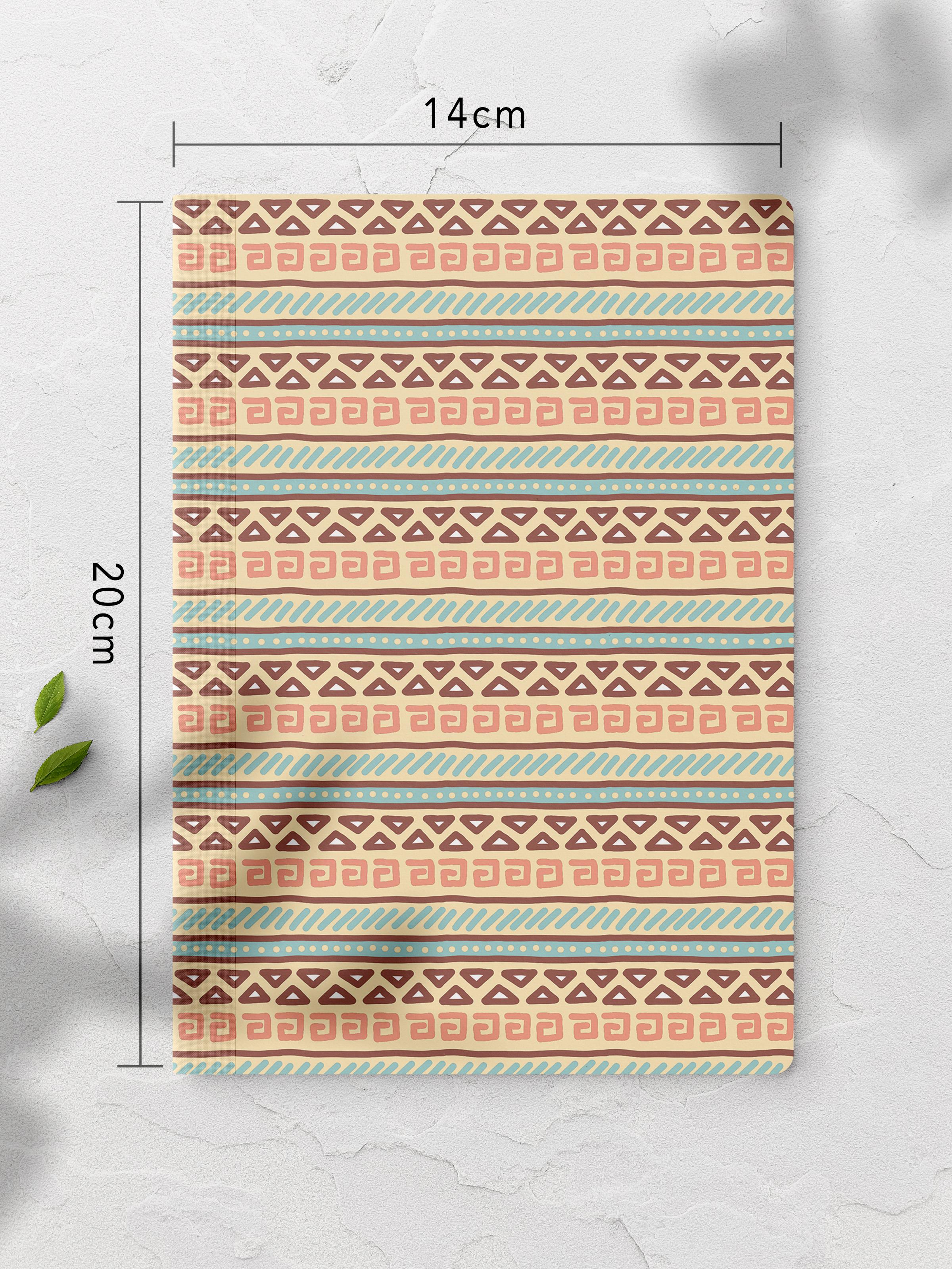 Çizgisiz Defter, Vintage Desenli Notebook, Not Defteri, Akıl ve Anı Defteri, 64 Sayfa, 14*21cm