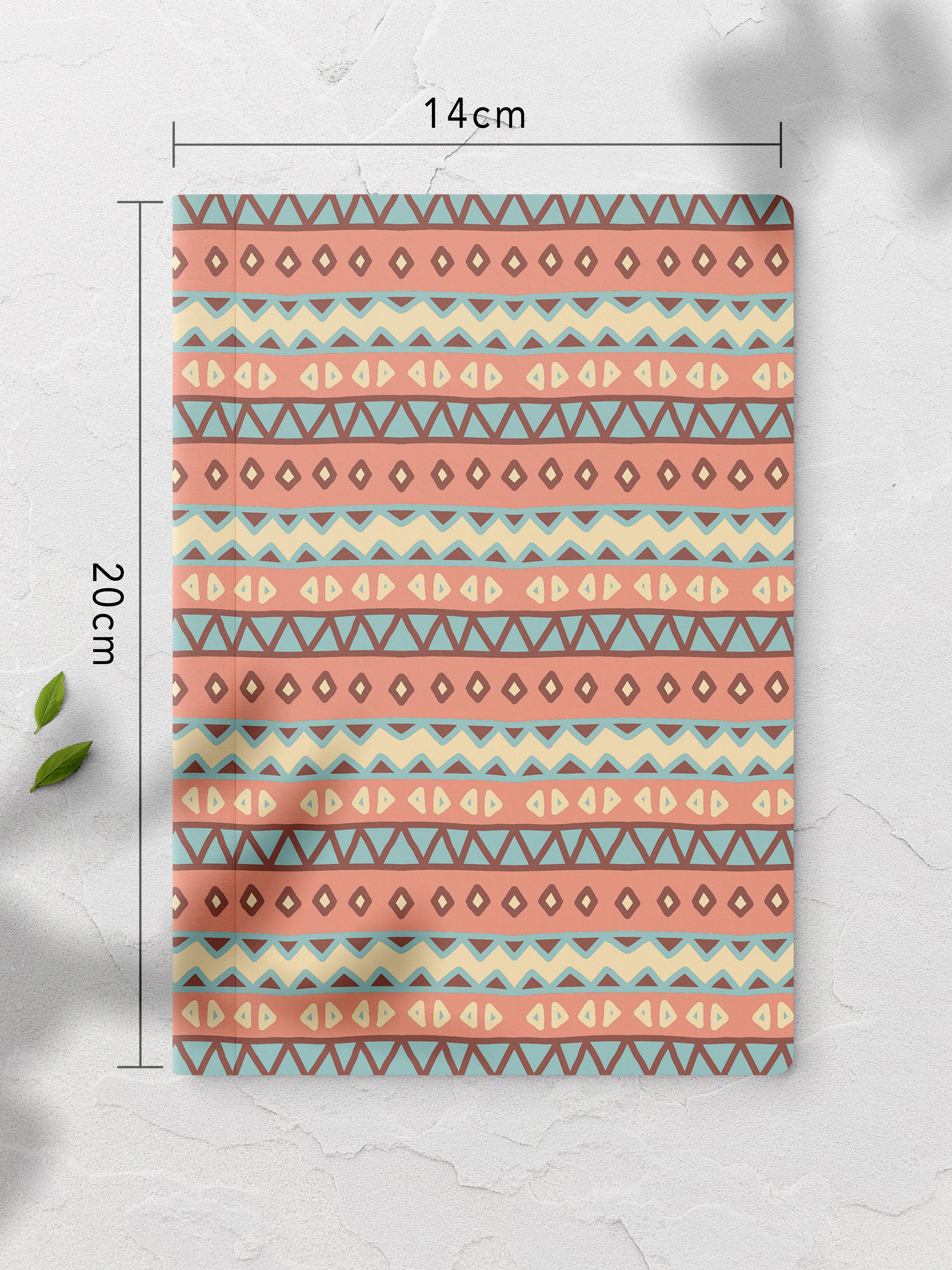 Çizgisiz Defter, Vintage Desenli Notebook, Not Defteri, Akıl ve Anı Defteri, 64 Sayfa, 14*21cm