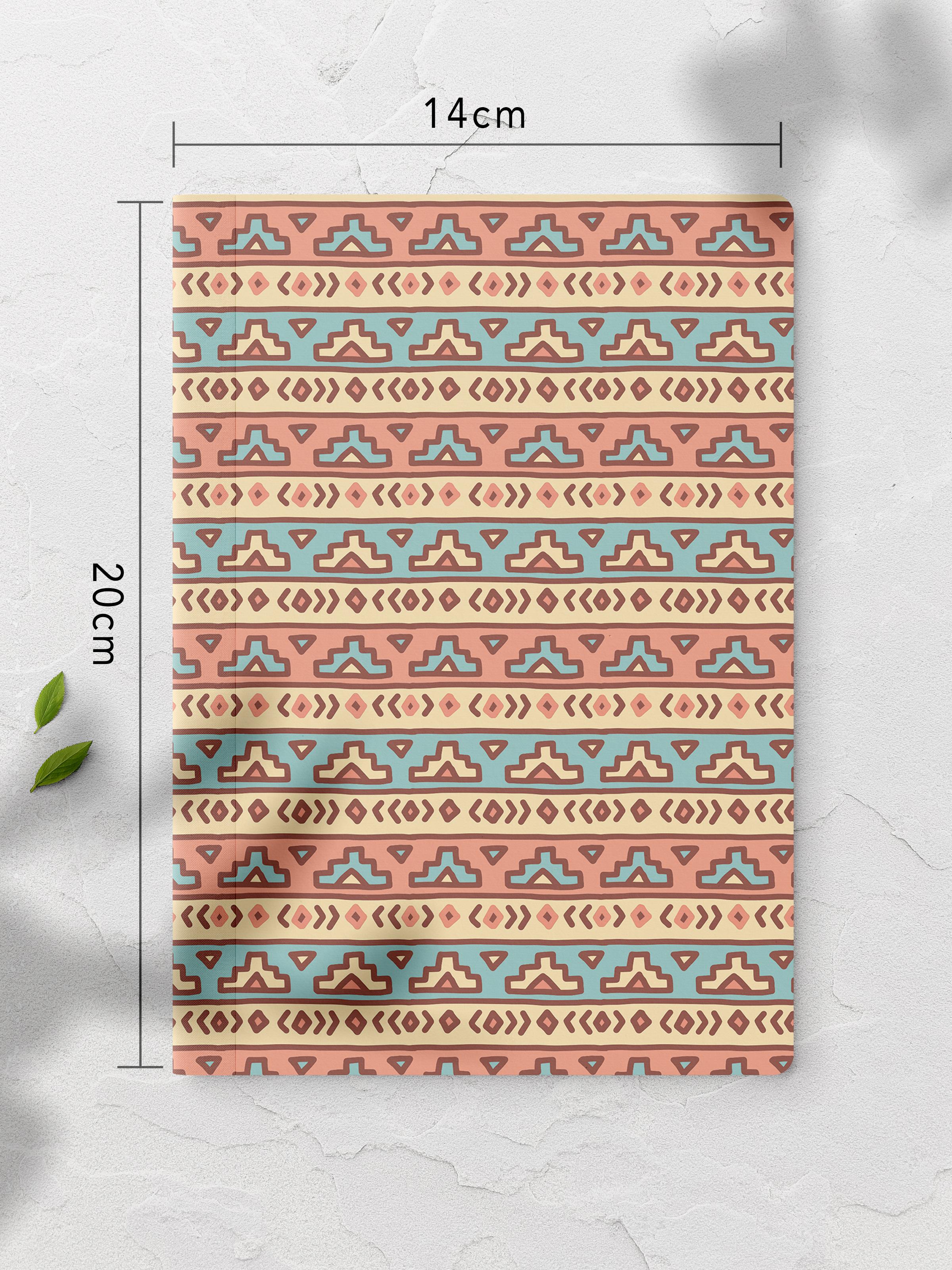 Çizgisiz Defter, Vintage Desenli Notebook, Not Defteri, Akıl ve Anı Defteri, 64 Sayfa, 14*21cm