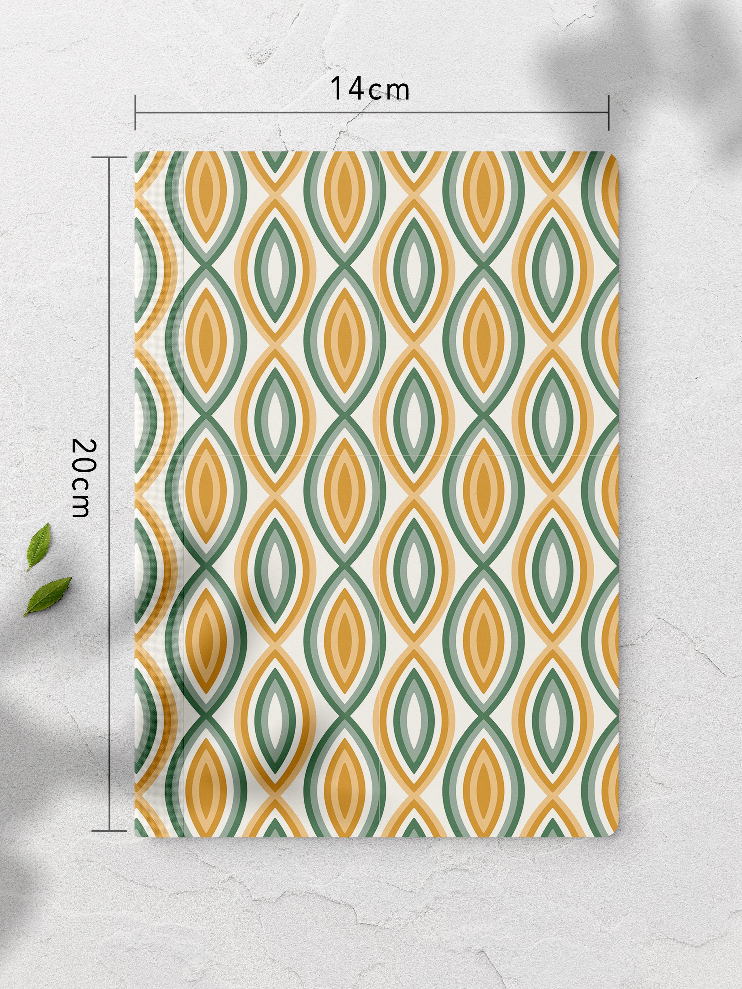 Çizgisiz Defter, Vintage Desenli Notebook, Not Defteri, Akıl ve Anı Defteri, 64 Sayfa, 14*21cm
