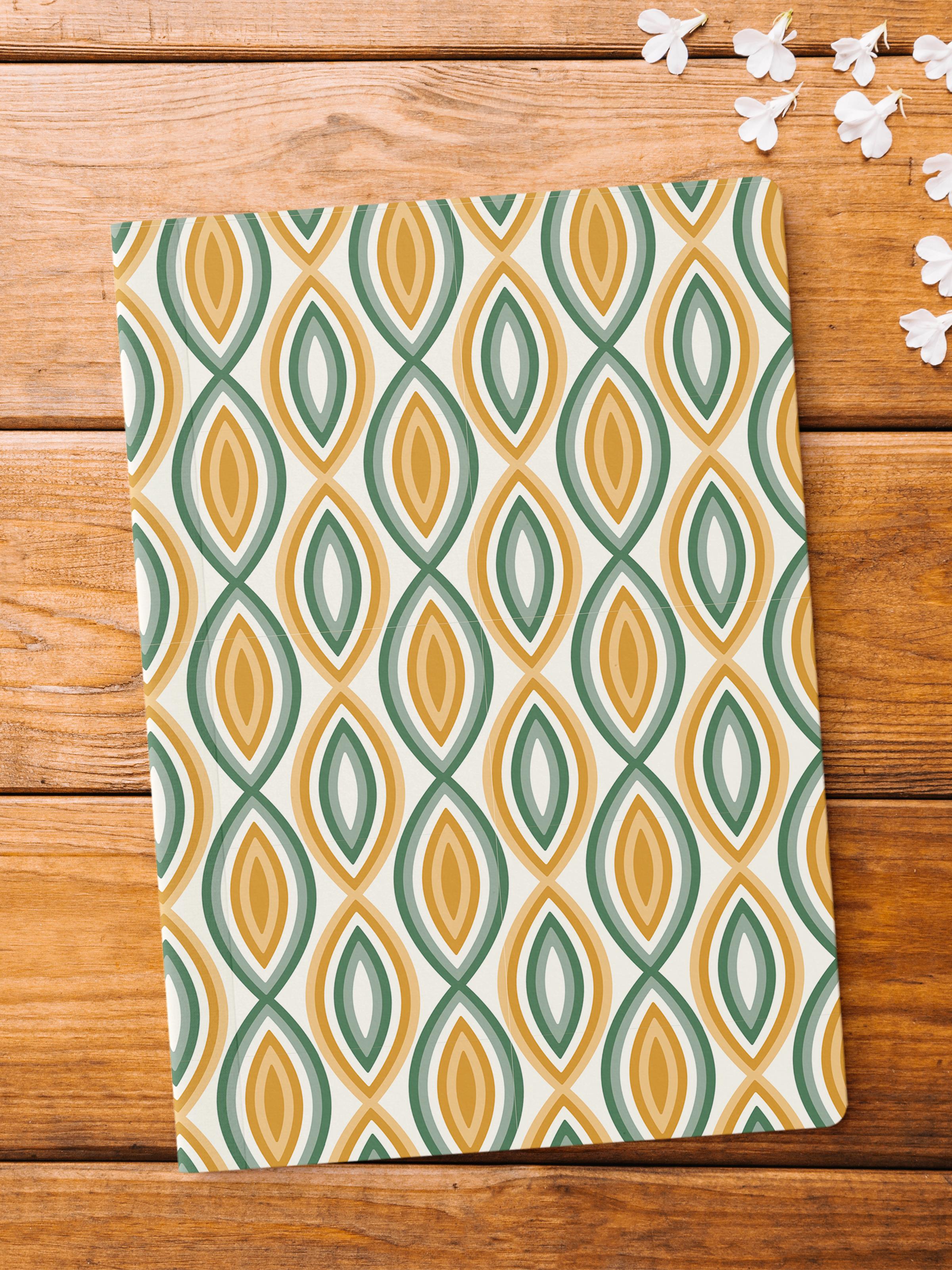 Çizgisiz Defter, Vintage Desenli Notebook, Not Defteri, Akıl ve Anı Defteri, 64 Sayfa, 14*21cm