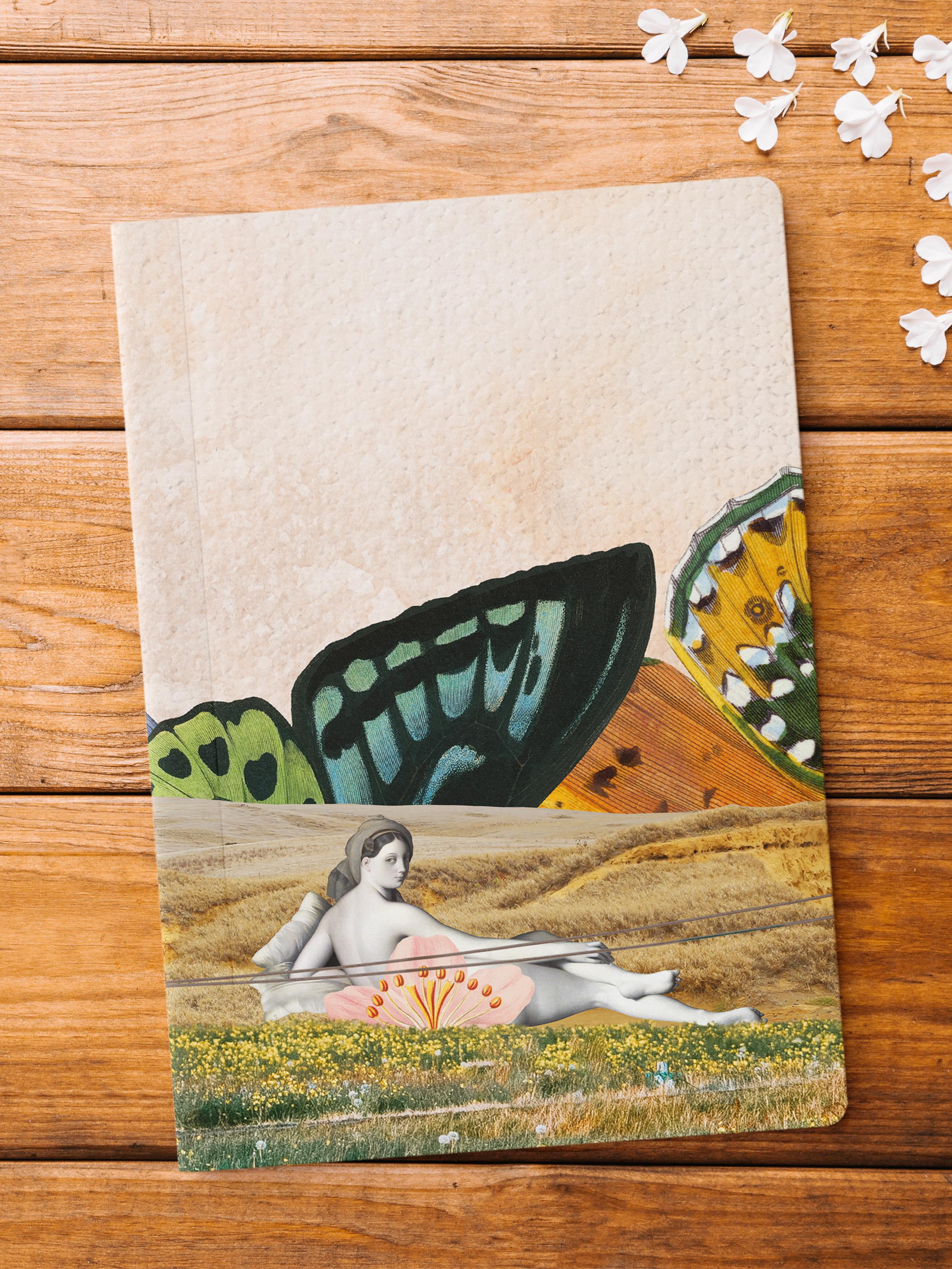 Çizgisiz Defter, Vintage Retro Temalı Notebook, Not Defteri, Vintage Defter, 64 Sayfa 14*21cm