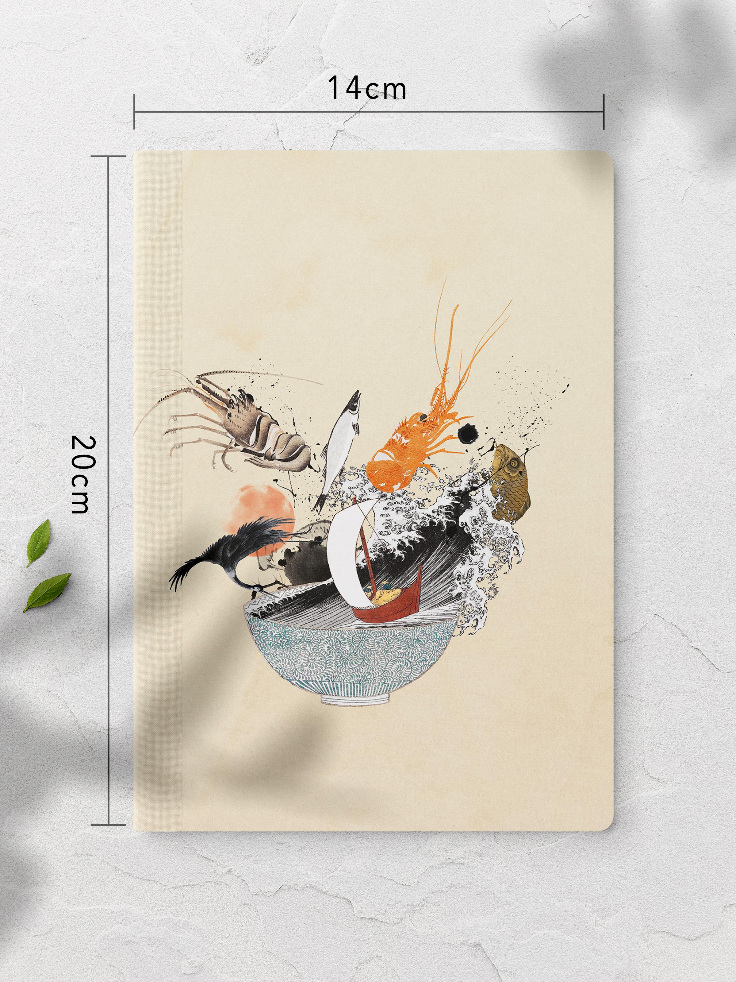 Çizgisiz Defter, Vintage Retro Temalı Notebook, Not Defteri, Vintage Defter, 64 Sayfa 14*21cm