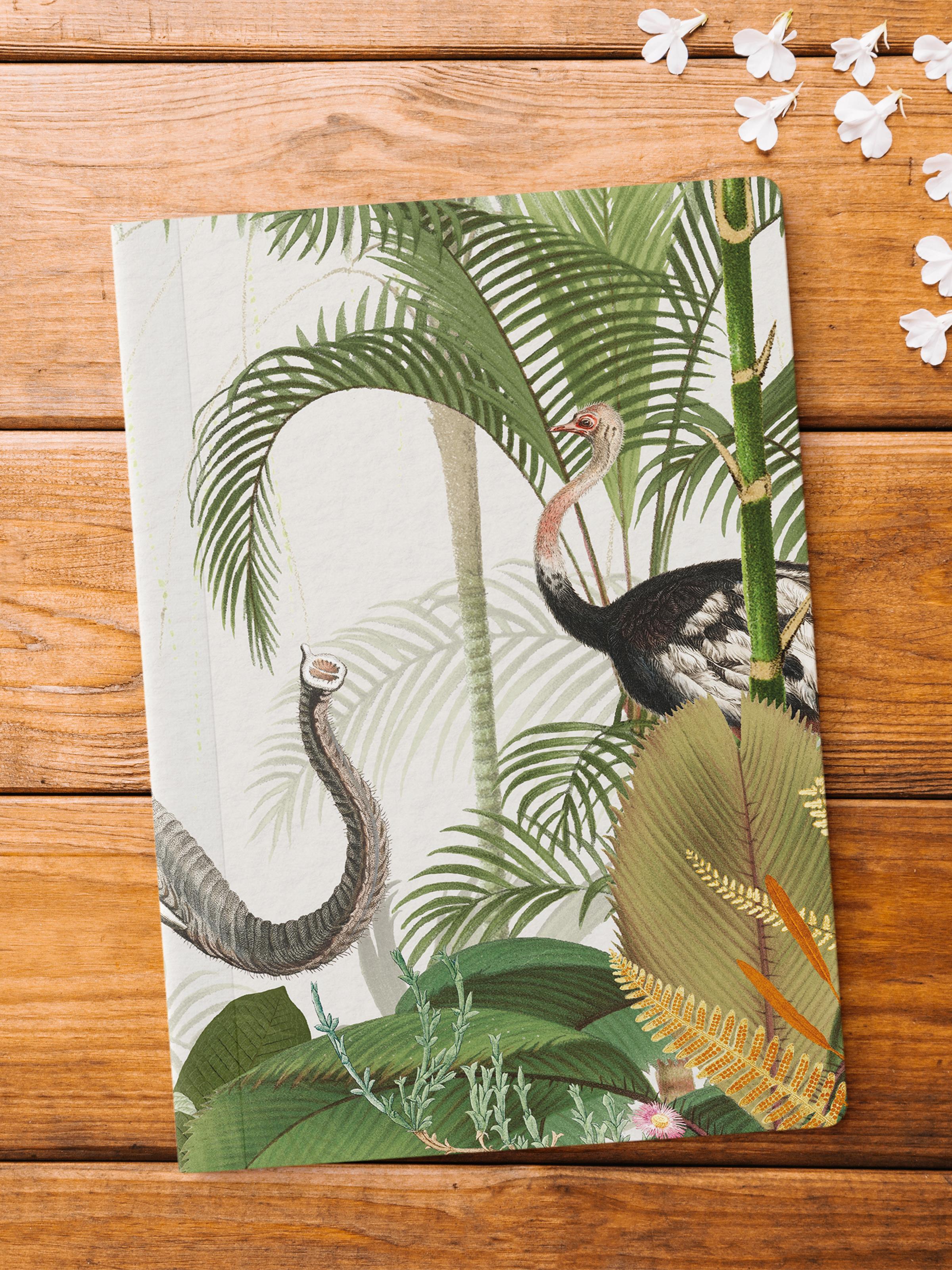 Çizgisiz Defter, Vintage Retro Temalı Notebook, Not Defteri, Vintage Defter, 64 Sayfa 14*21cm