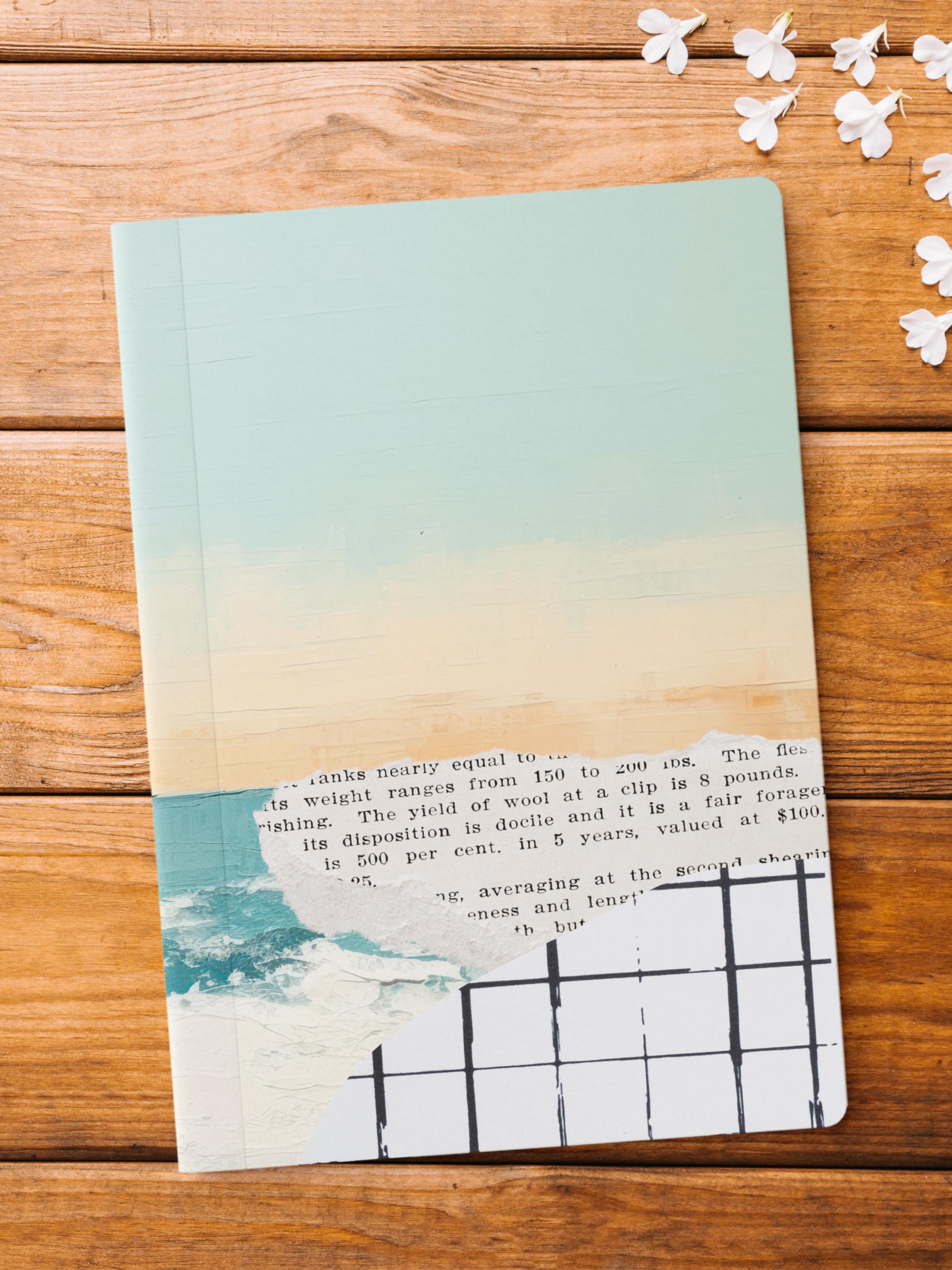 Çizgisiz Defter, Vintage Retro Temalı Notebook, Not Defteri, Vintage Defter, 64 Sayfa 14*21cm