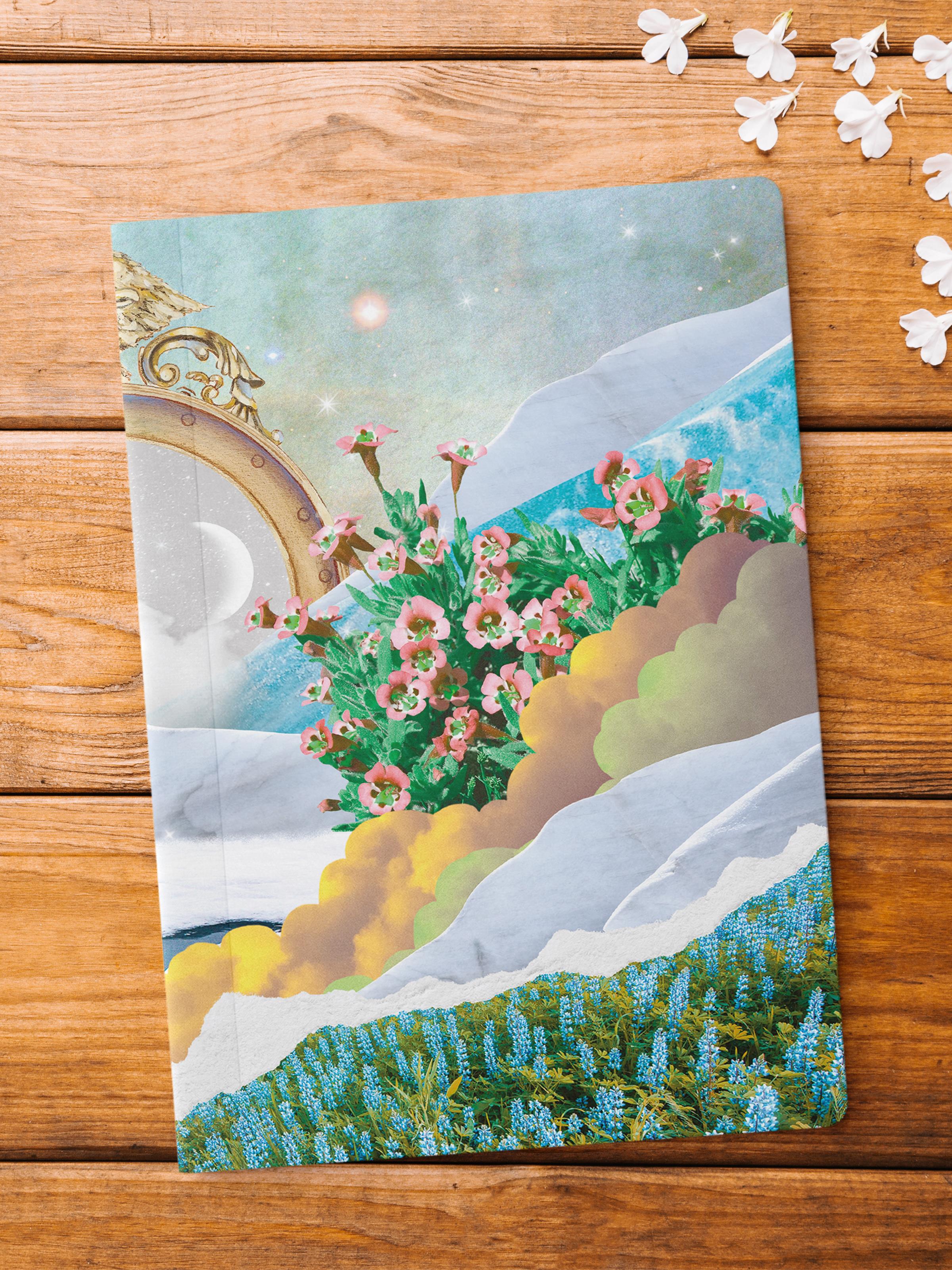 Çizgisiz Defter, Vintage Retro Temalı Notebook, Not Defteri, Vintage Defter, 64 Sayfa 14*21cm