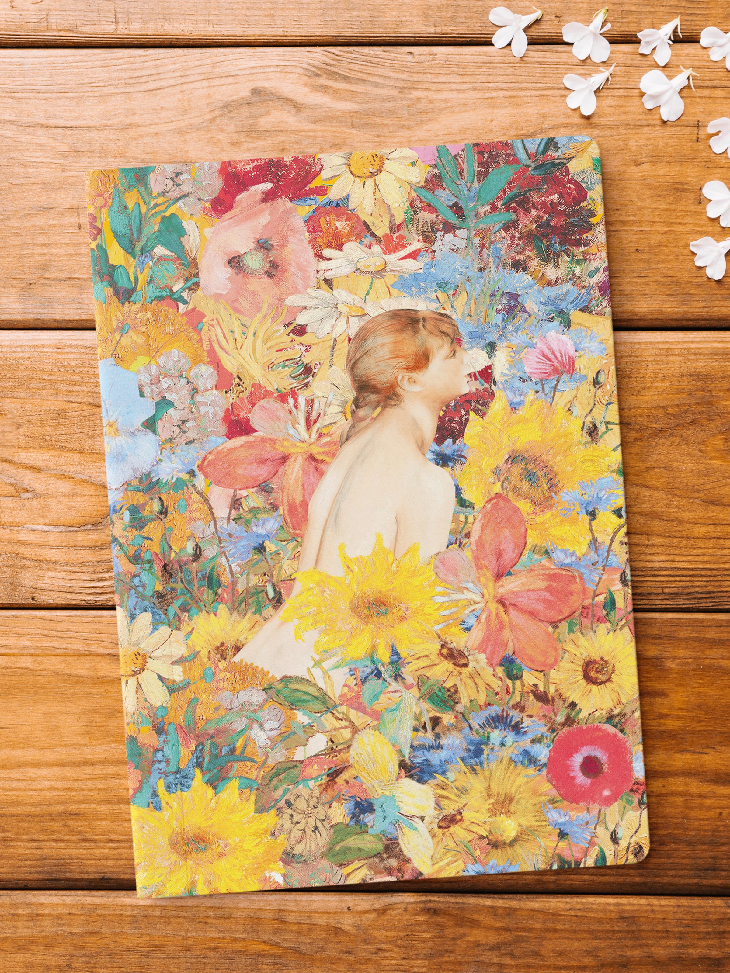 Çizgisiz Defter, Vintage Retro Temalı Notebook, Not Defteri, Vintage Defter, 64 Sayfa 14*21cm
