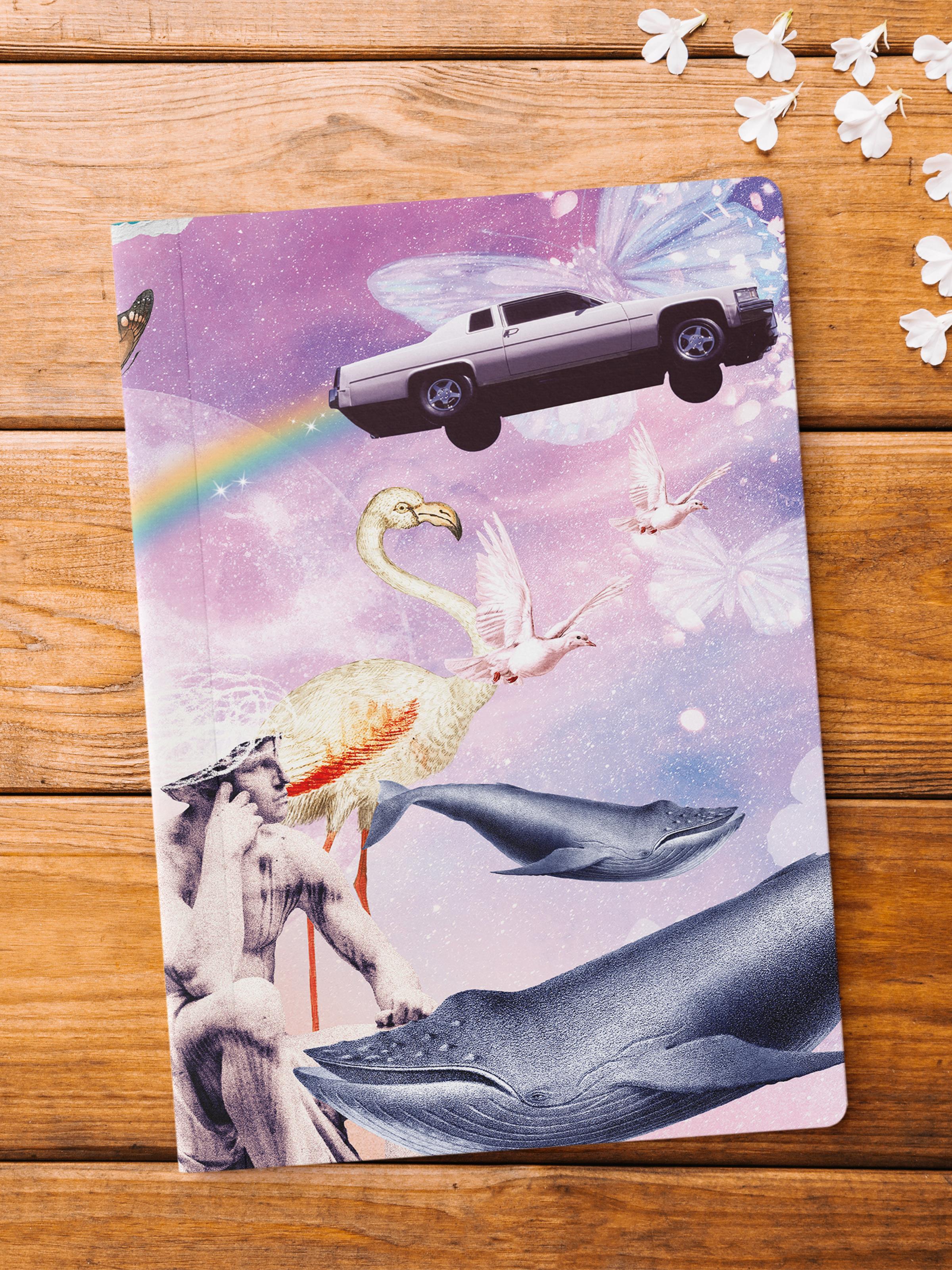 Çizgisiz Defter, Vintage Retro Temalı Notebook, Not Defteri, Vintage Defter, 64 Sayfa 14*21cm