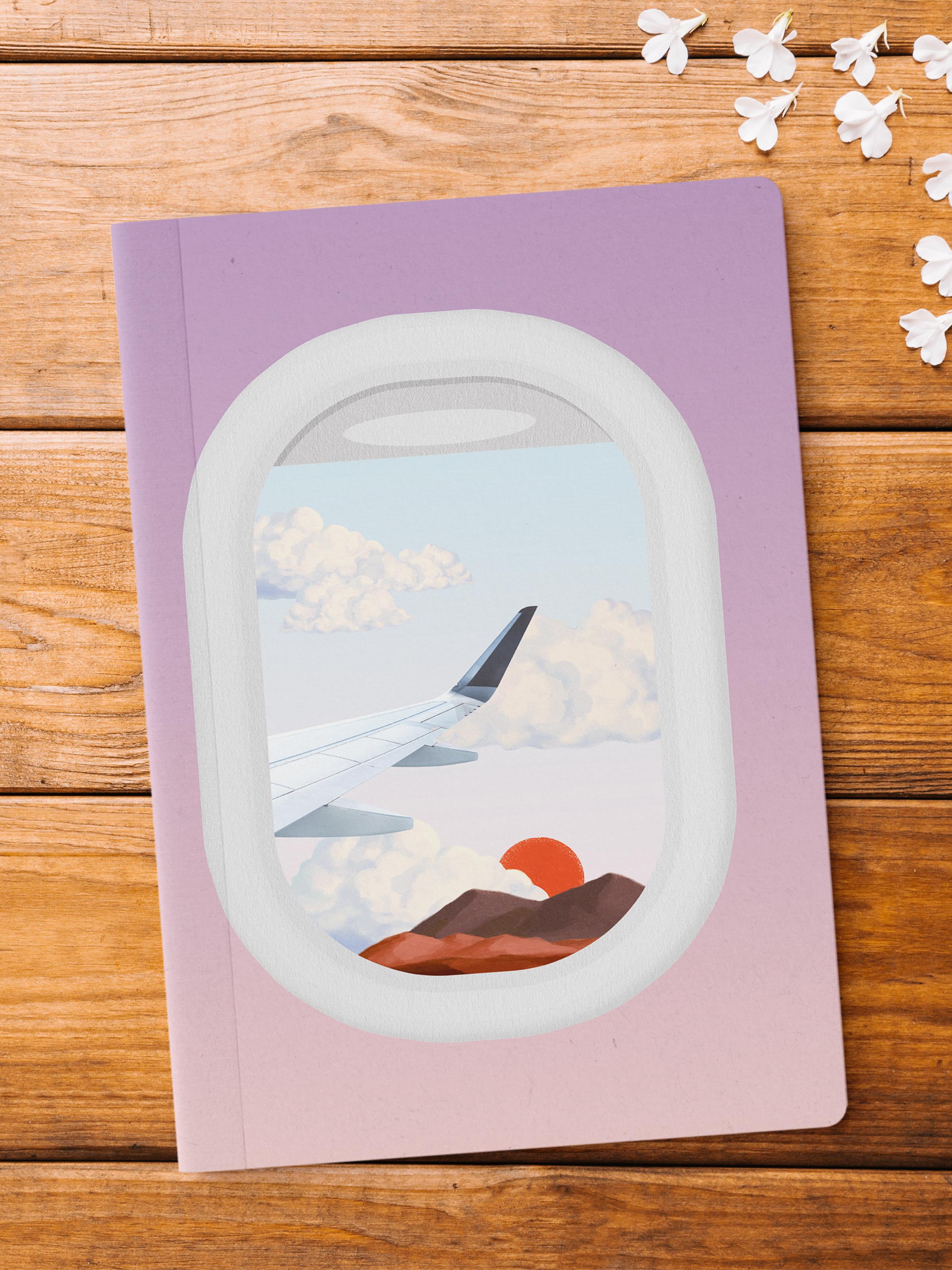 Çizgisiz Defter, Vintage Retro Temalı Notebook, Not Defteri, Vintage Defter, 64 Sayfa 14*21cm
