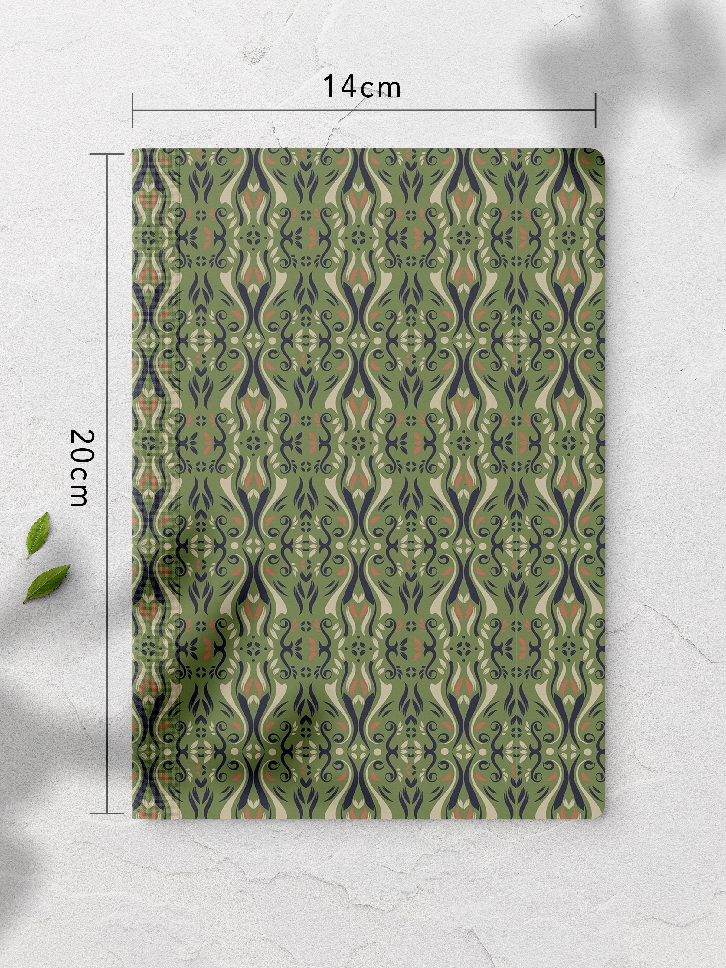 Çizgisiz Defter, Vintage Yeşil Notebook, Not Defteri, Akıl ve Anı Defteri, 64 Sayfa, 14*21cm