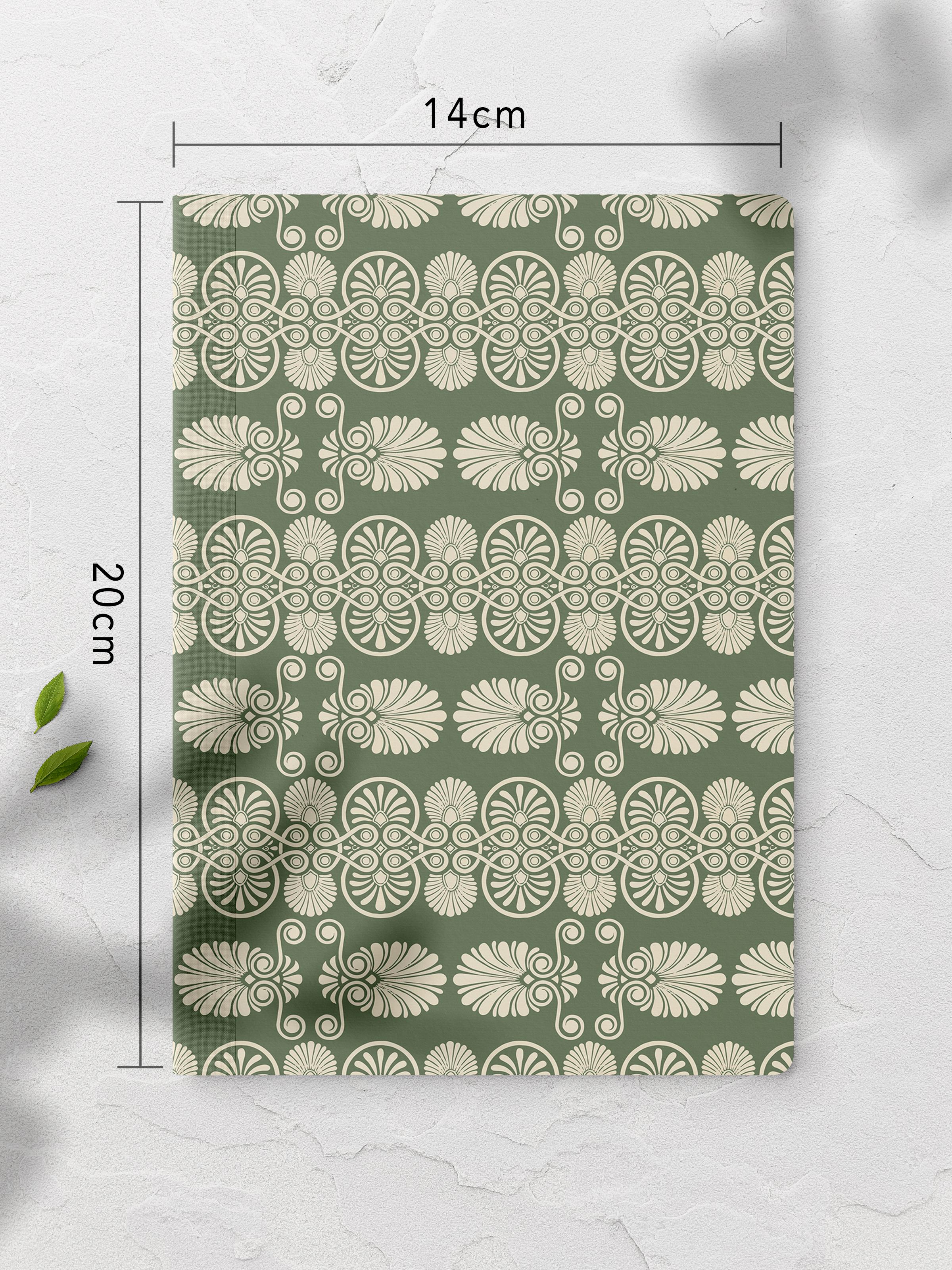 Çizgisiz Defter, Yeşil Vintage Notebook, Not Defteri, Akıl ve Anı Defteri, 64 Sayfa, 14*21cm