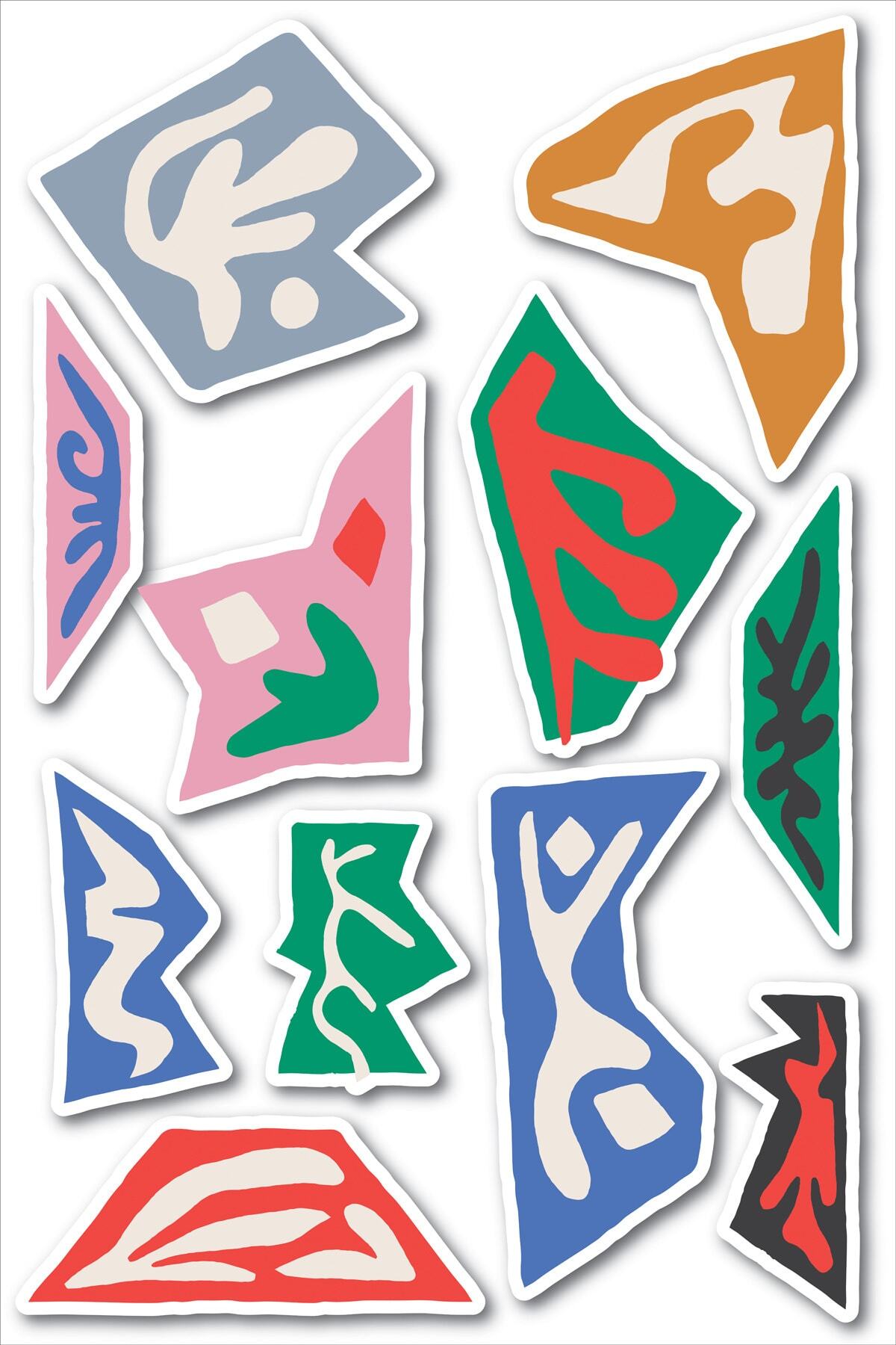 Çizim Temalı Sticker Seti - 11 Adet Etiket Seti- Telefon, Tablet, Defter Laptop Uyumlu Etiket