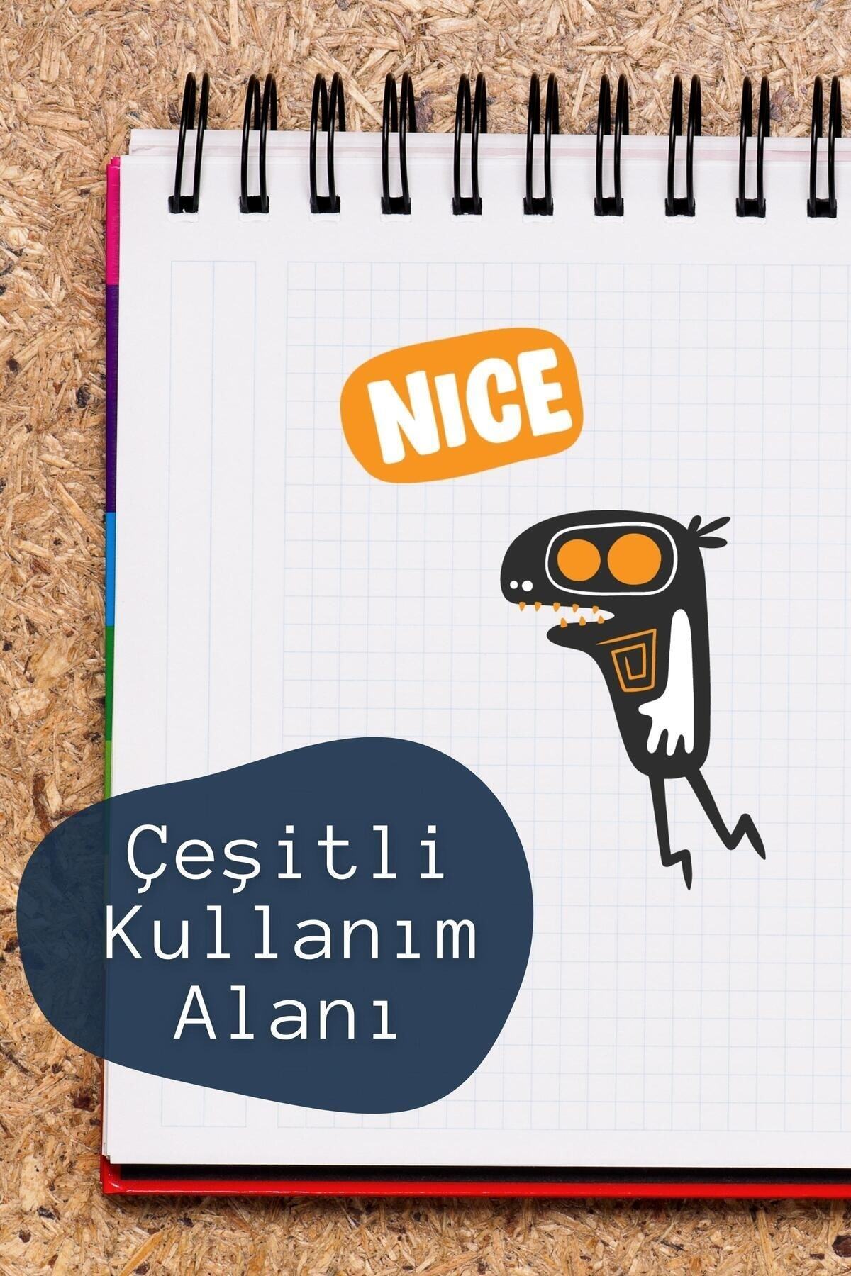 Çizim Temalı Sticker Seti - 14 Adet Etiket Seti- Telefon, Tablet, Defter Laptop Uyumlu Etiket