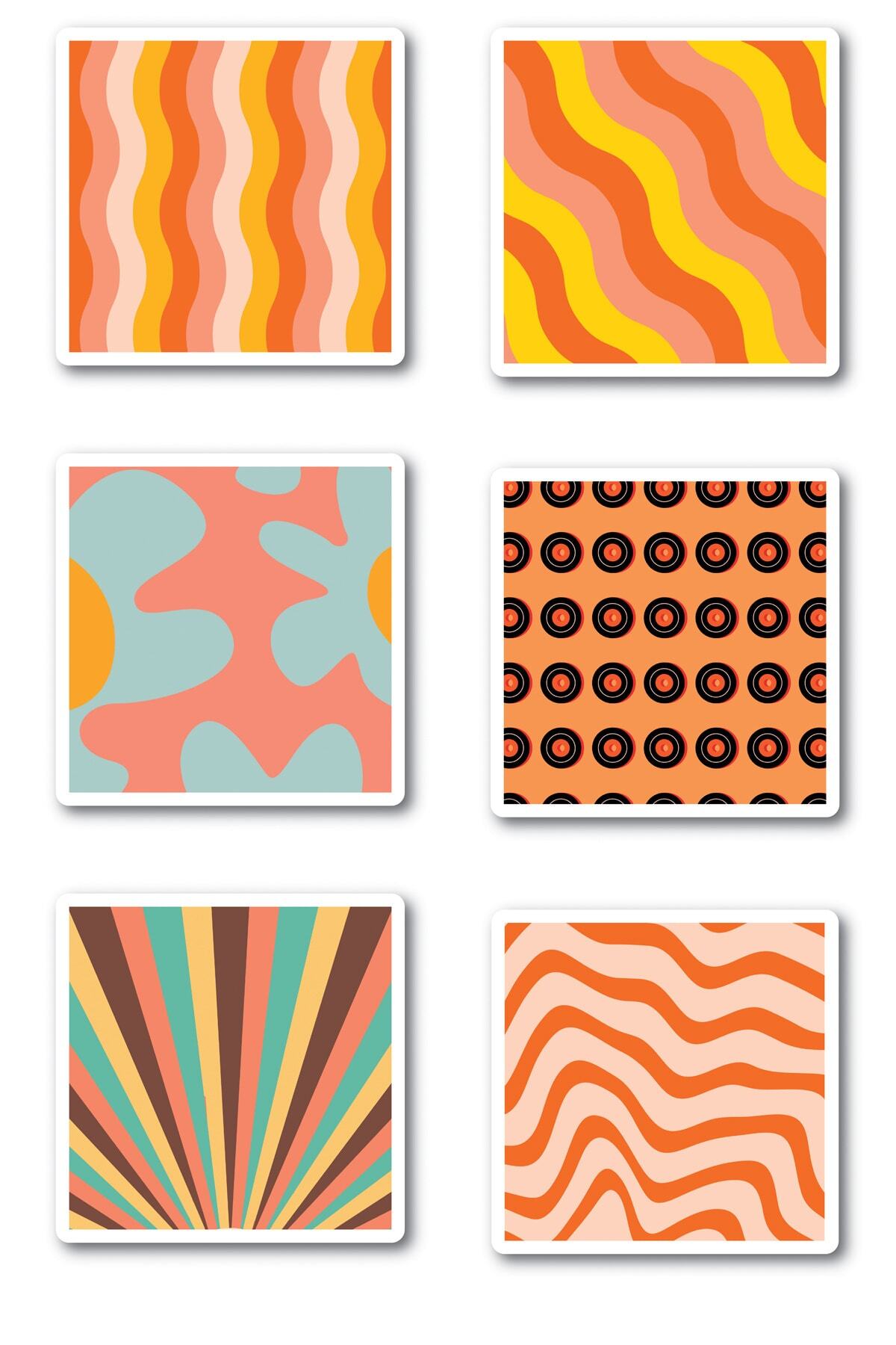 Çizim Temalı Sticker Seti - 6 Adet Etiket Seti- Telefon, Tablet, Defter Laptop Uyumlu Etiket