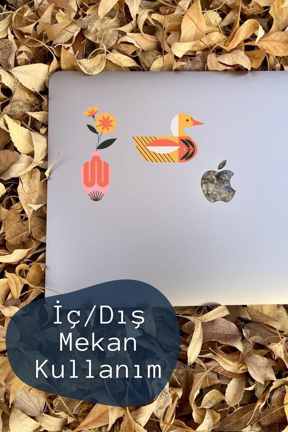 Çizim Temalı Sticker Seti - 8 Adet Etiket Seti- Telefon, Tablet, Defter Laptop Uyumlu Etiket