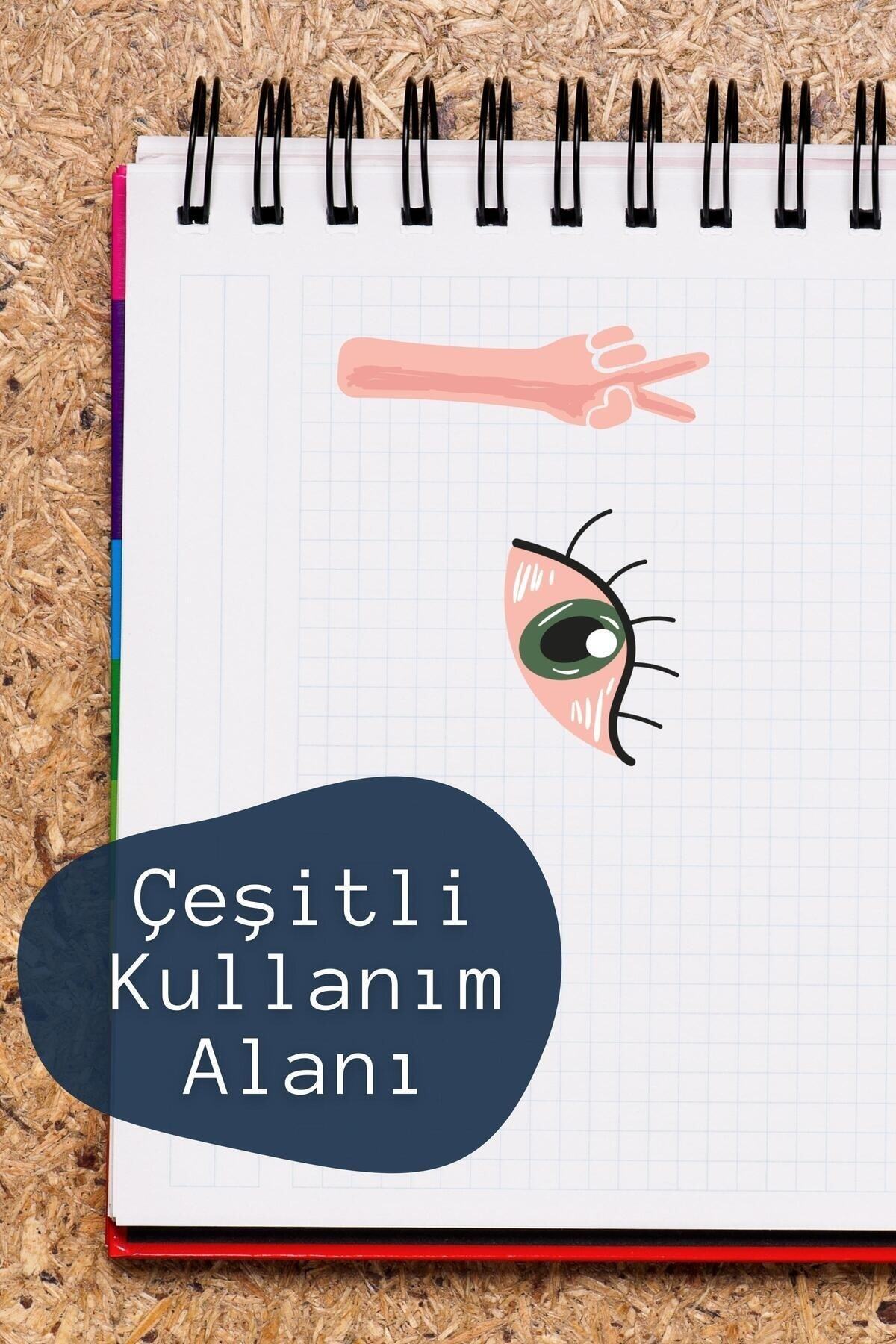 Çizim Temalı Sticker Seti - 8 Adet Etiket Seti- Telefon, Tablet, Defter Laptop Uyumlu Etiket