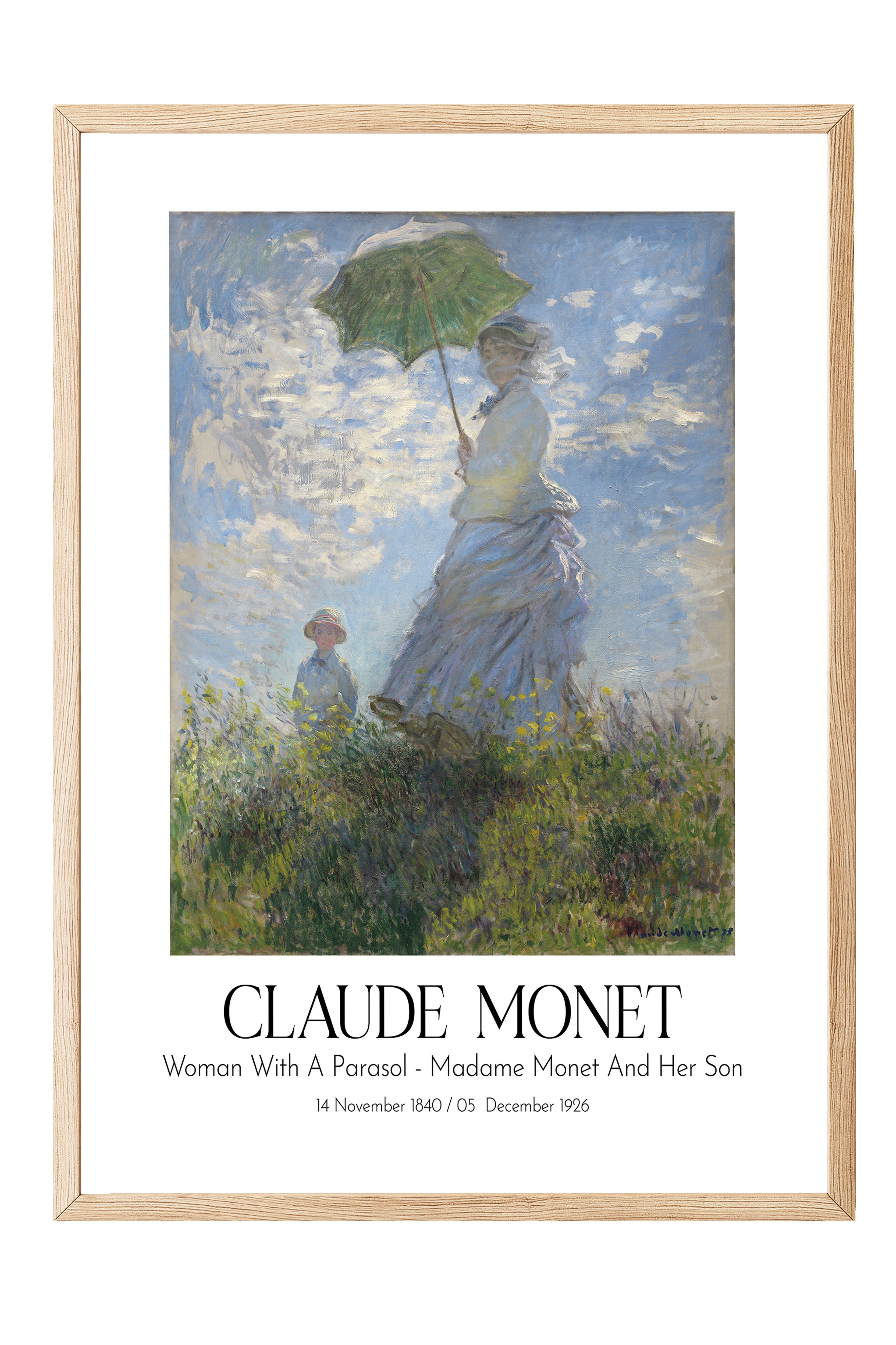 Claude Monet, Ahşap Çerçeveli Tablo, Sanat Serisi NO:110297