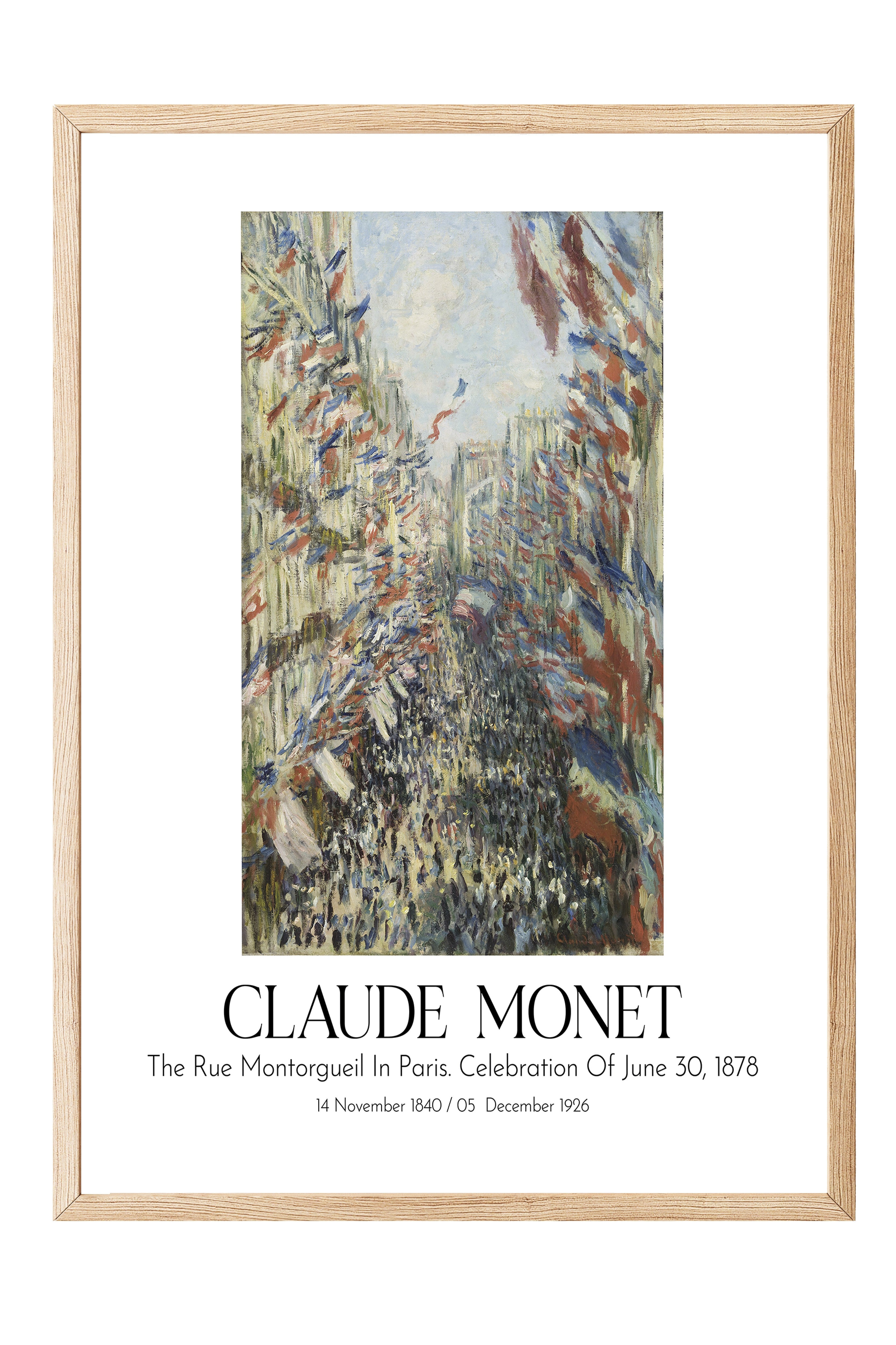 Claude Monet, Ahşap Çerçeveli Tablo, Sanat Serisi NO:110304