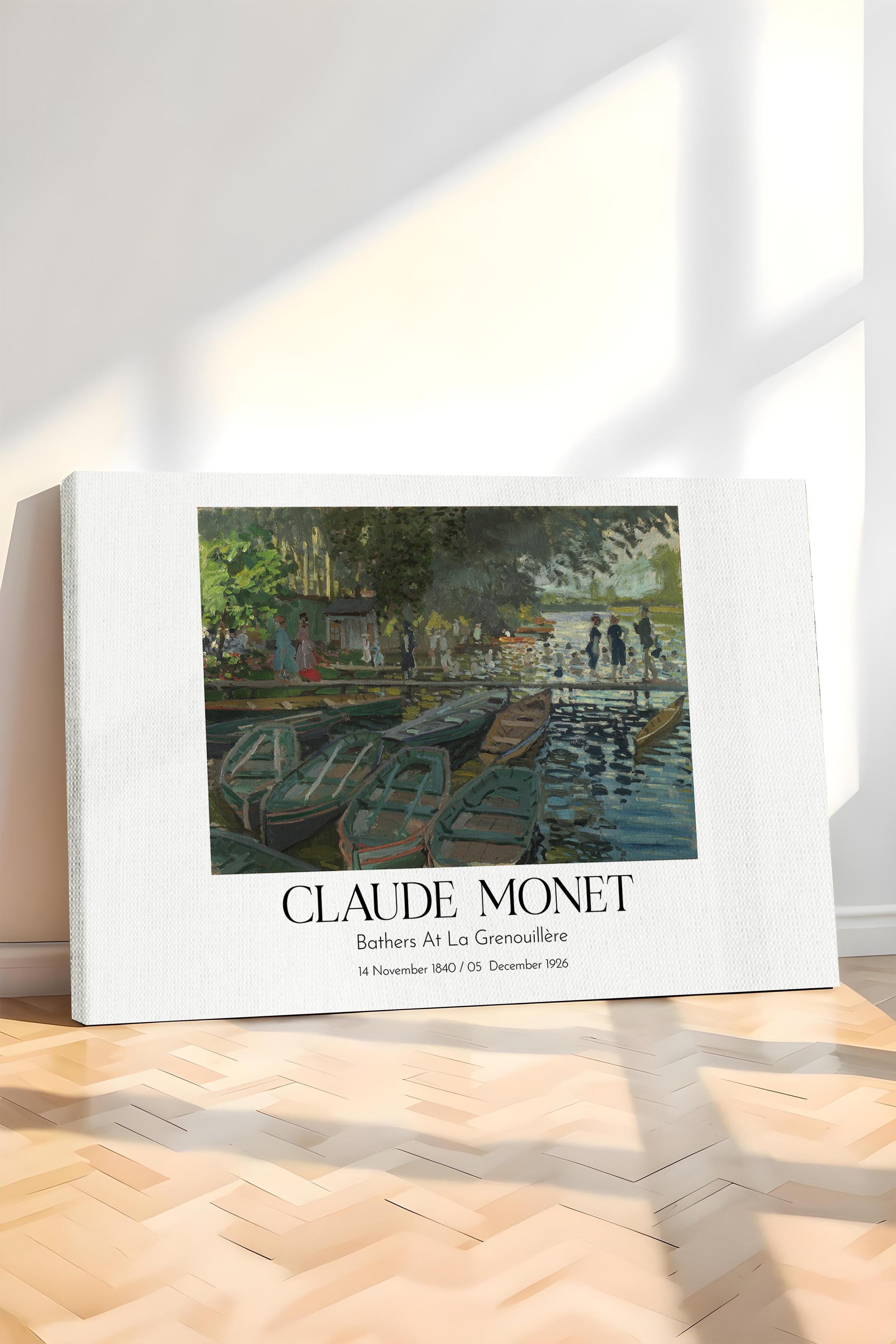 Claude Monet - Bathers At La Grenouillère, Kanvas Tablo, Sanat Serisi NO:110317