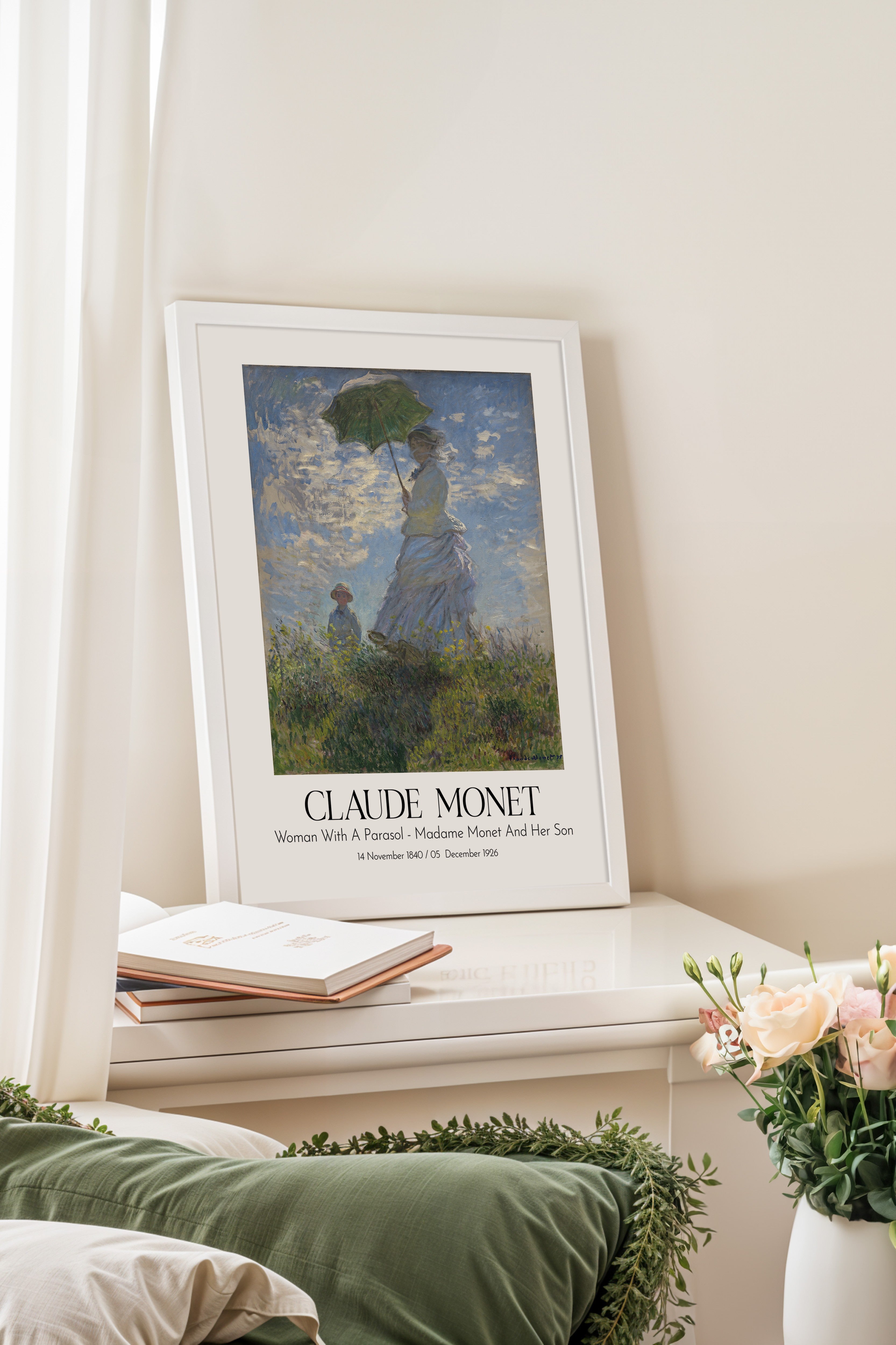 Claude Monet, Beyaz Çerçeveli Tablo, Sanat Serisi NO:110297
