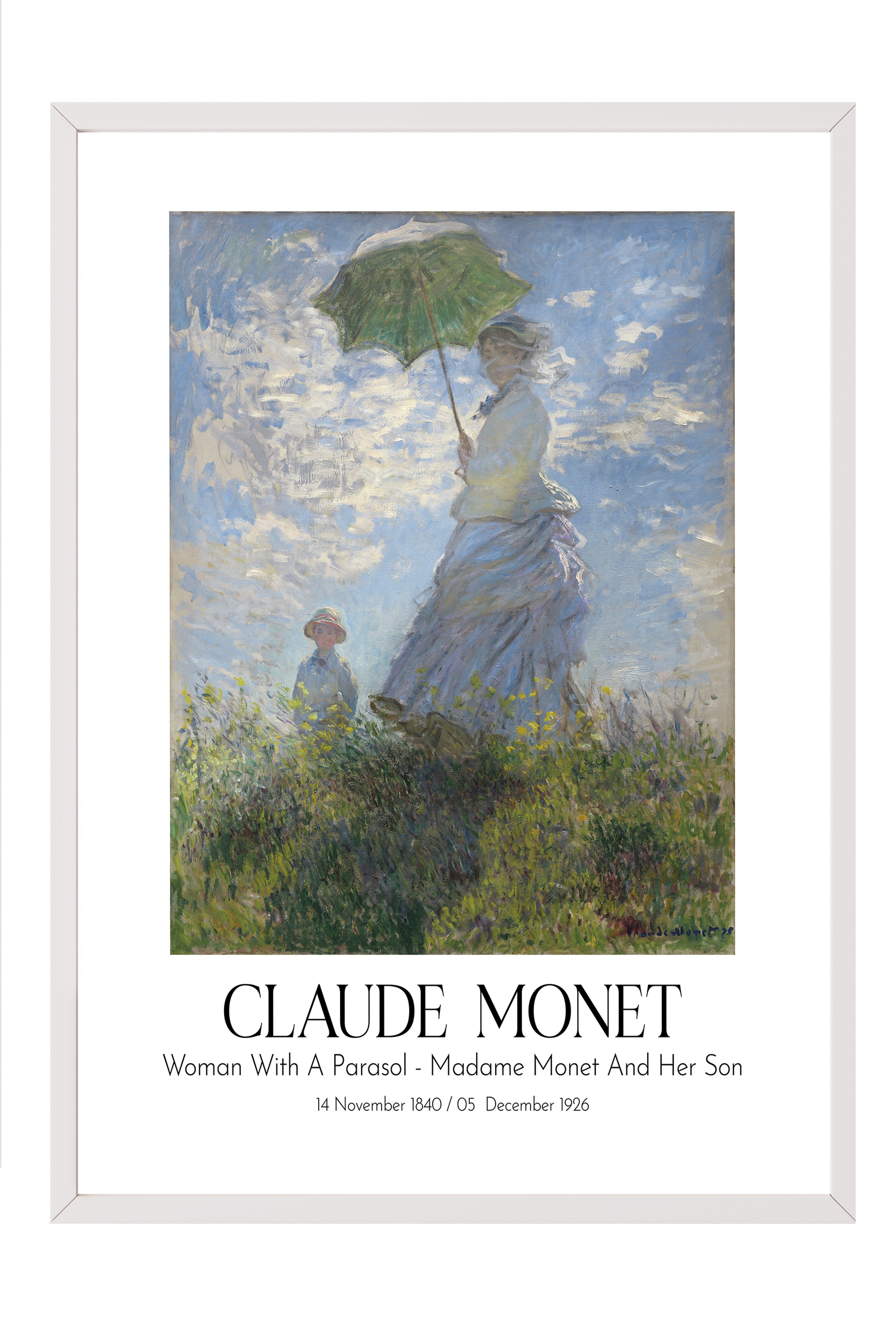 Claude Monet, Beyaz Çerçeveli Tablo, Sanat Serisi NO:110297
