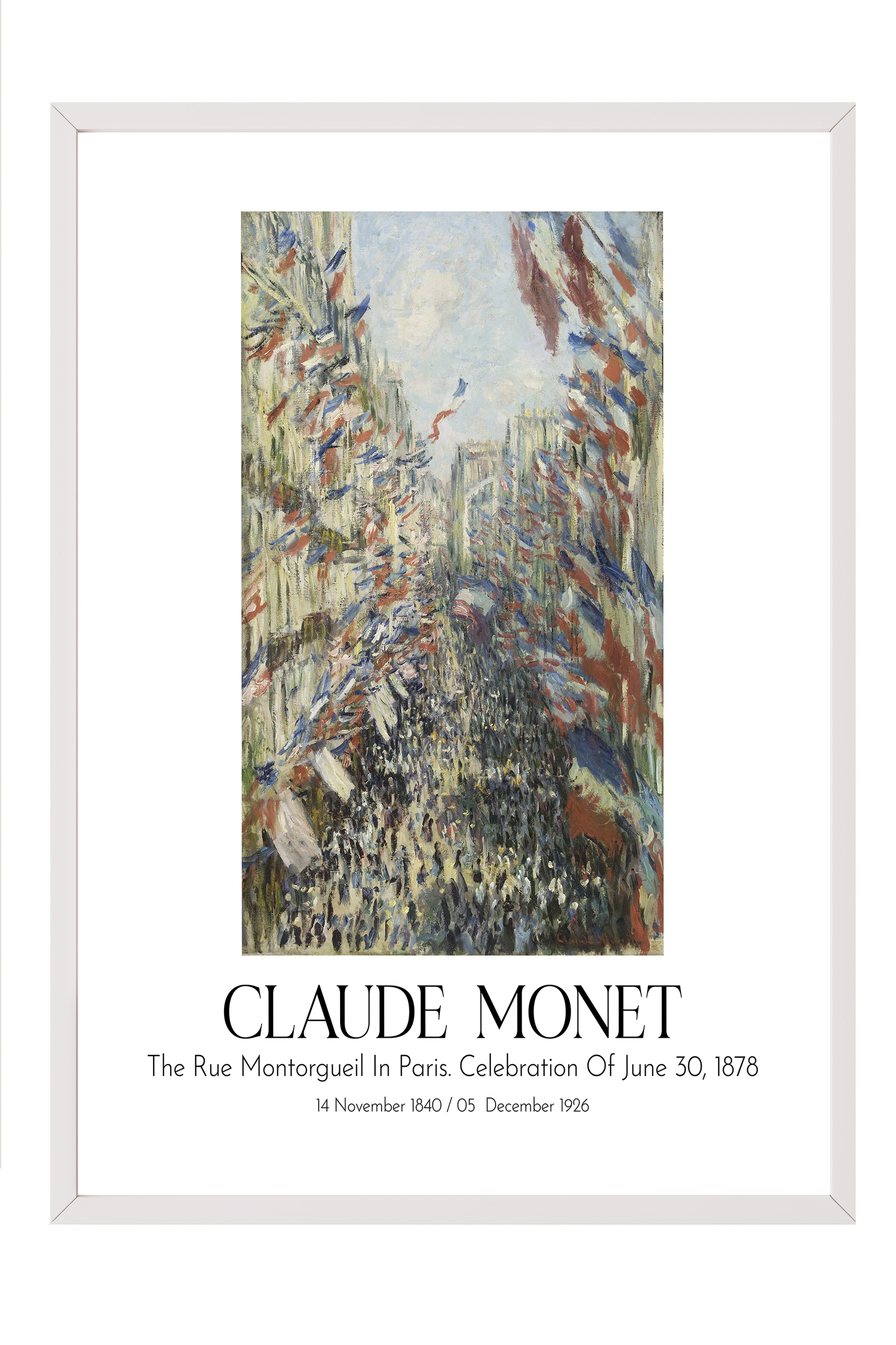 Claude Monet, Beyaz Çerçeveli Tablo, Sanat Serisi NO:110304