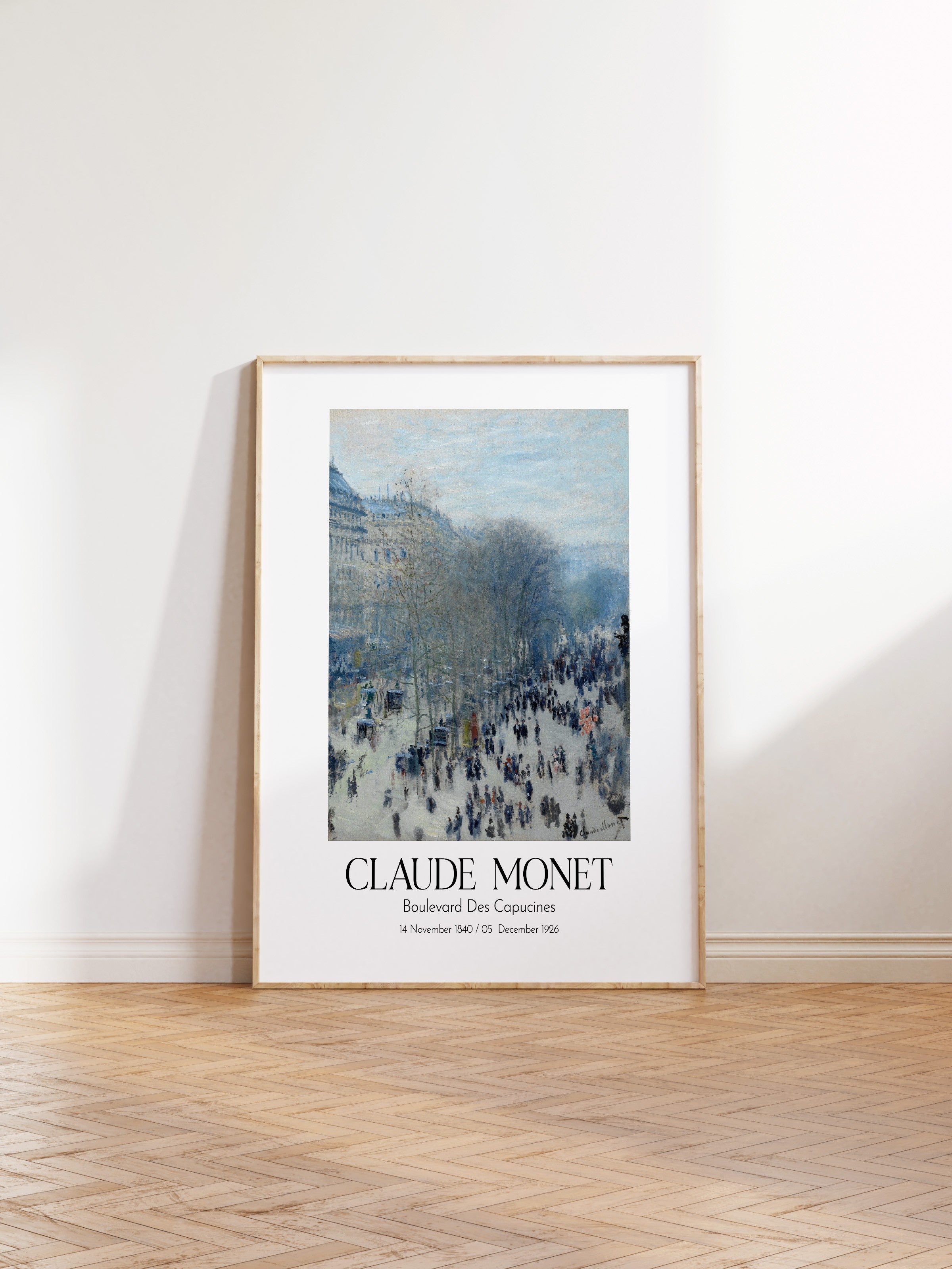 Claude Monet - Boulevard Des Capucines, Ahşap Çerçeveli Tablo, Sanat Serisi NO:110305
