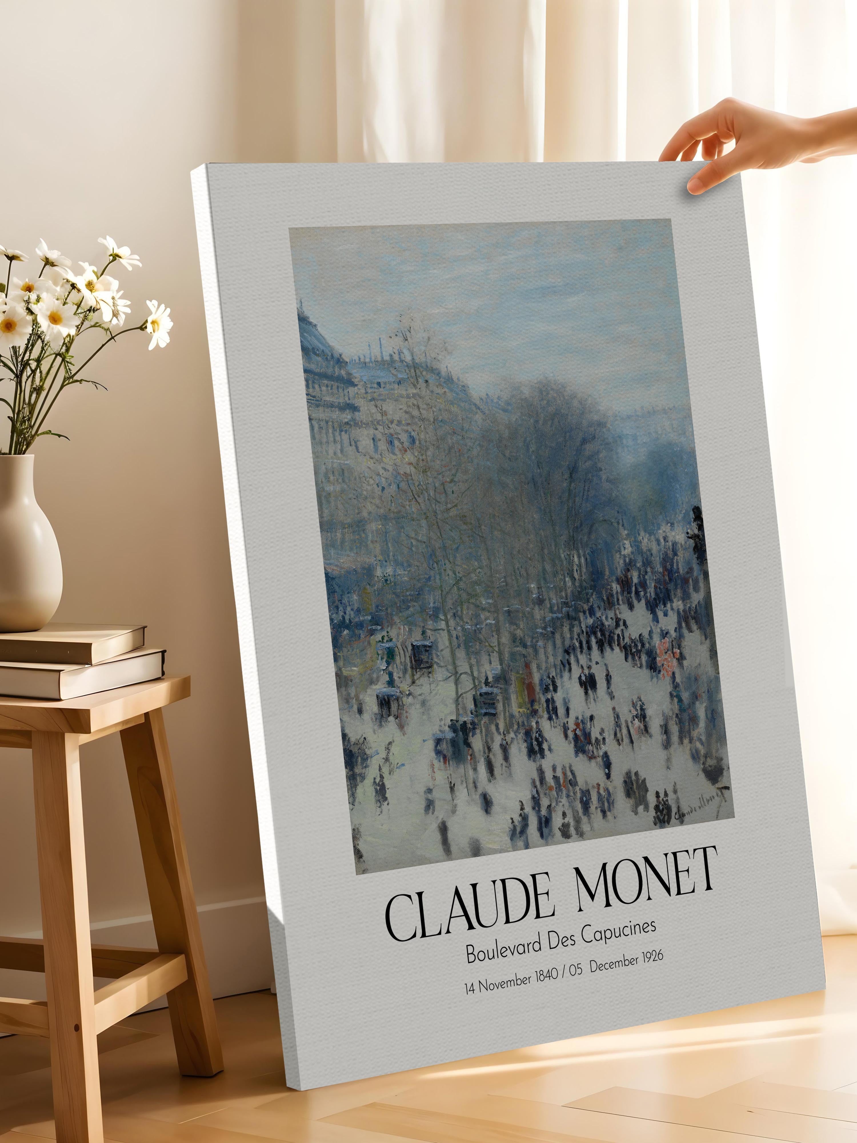 Claude Monet - Boulevard Des Capucines, Kanvas Tablo, Sanat Serisi NO:110305