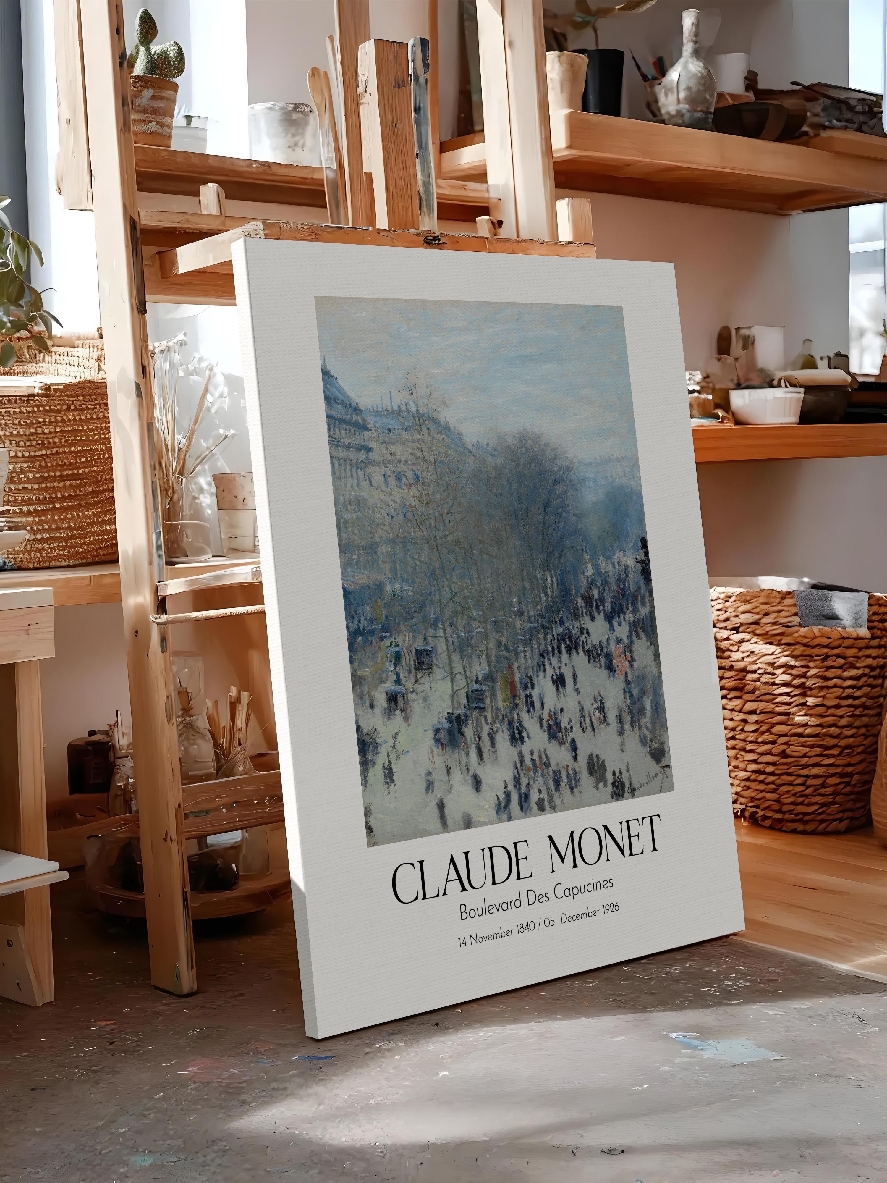 Claude Monet - Boulevard Des Capucines, Kanvas Tablo, Sanat Serisi NO:110305