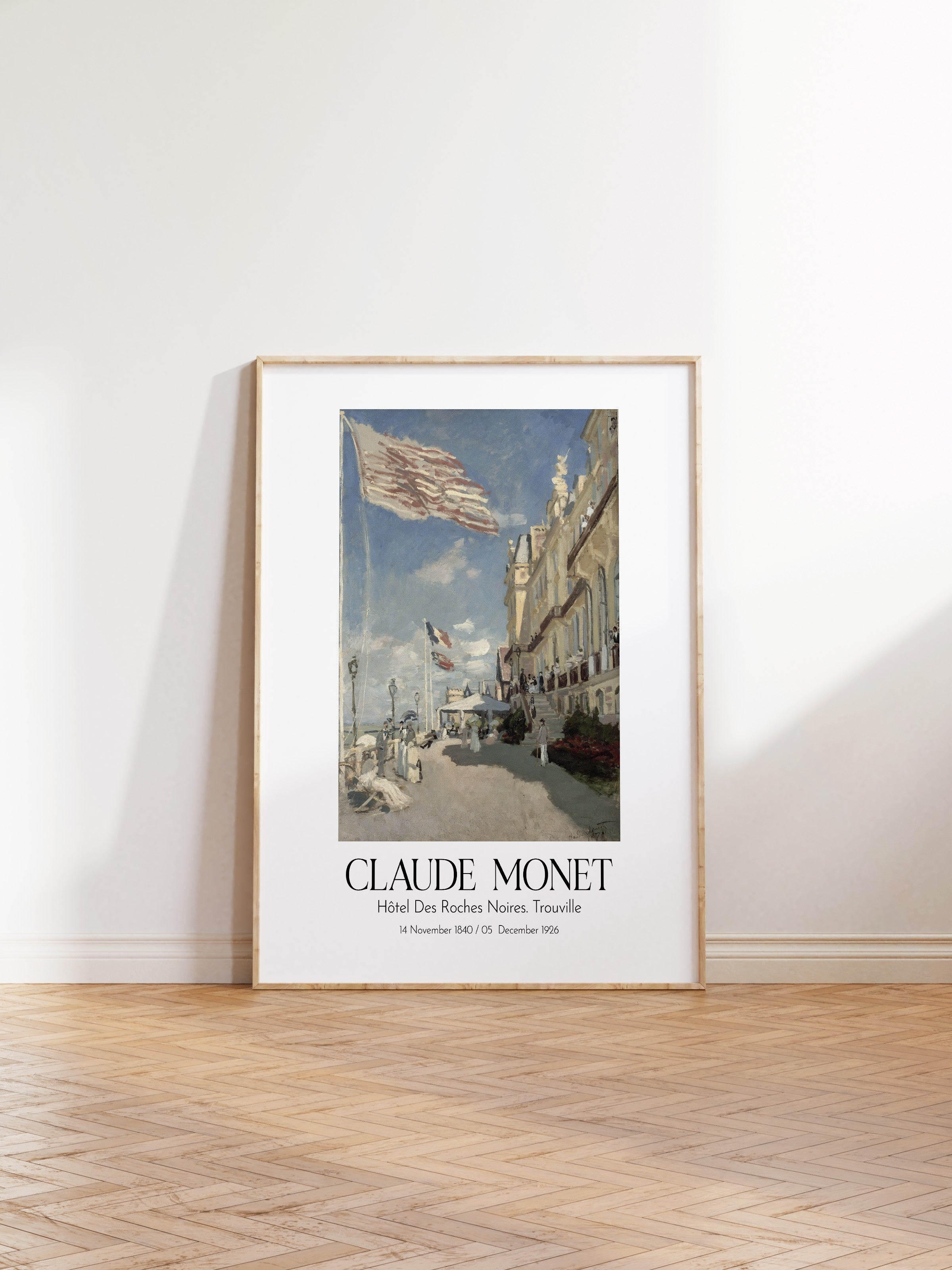 Claude Monet - Hôtel Des Roches Noires. Trouville, Ahşap Çerçeveli Tablo, Sanat Serisi NO:110310