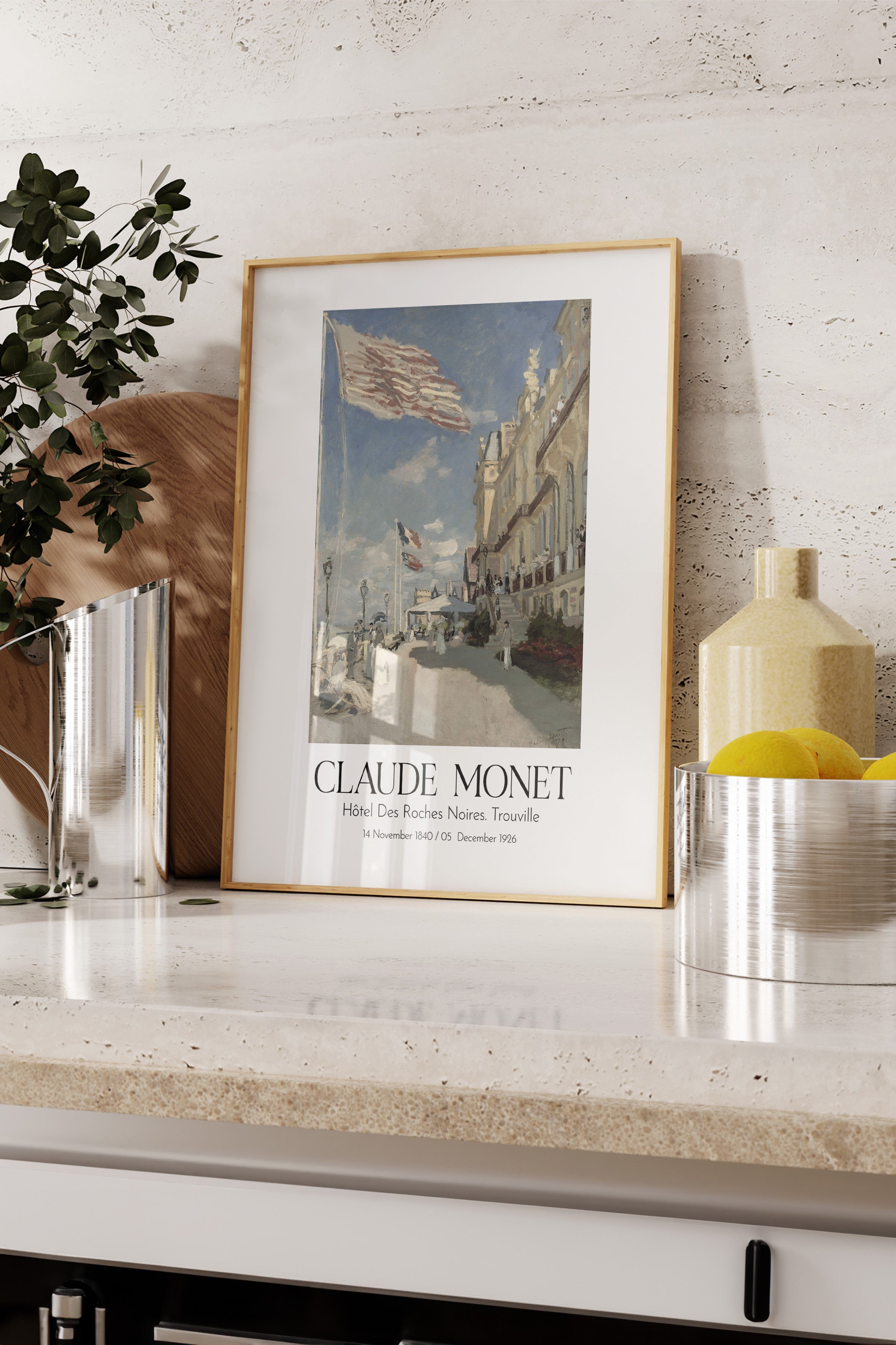 Claude Monet - Hôtel Des Roches Noires. Trouville, Ahşap Çerçeveli Tablo, Sanat Serisi NO:110310