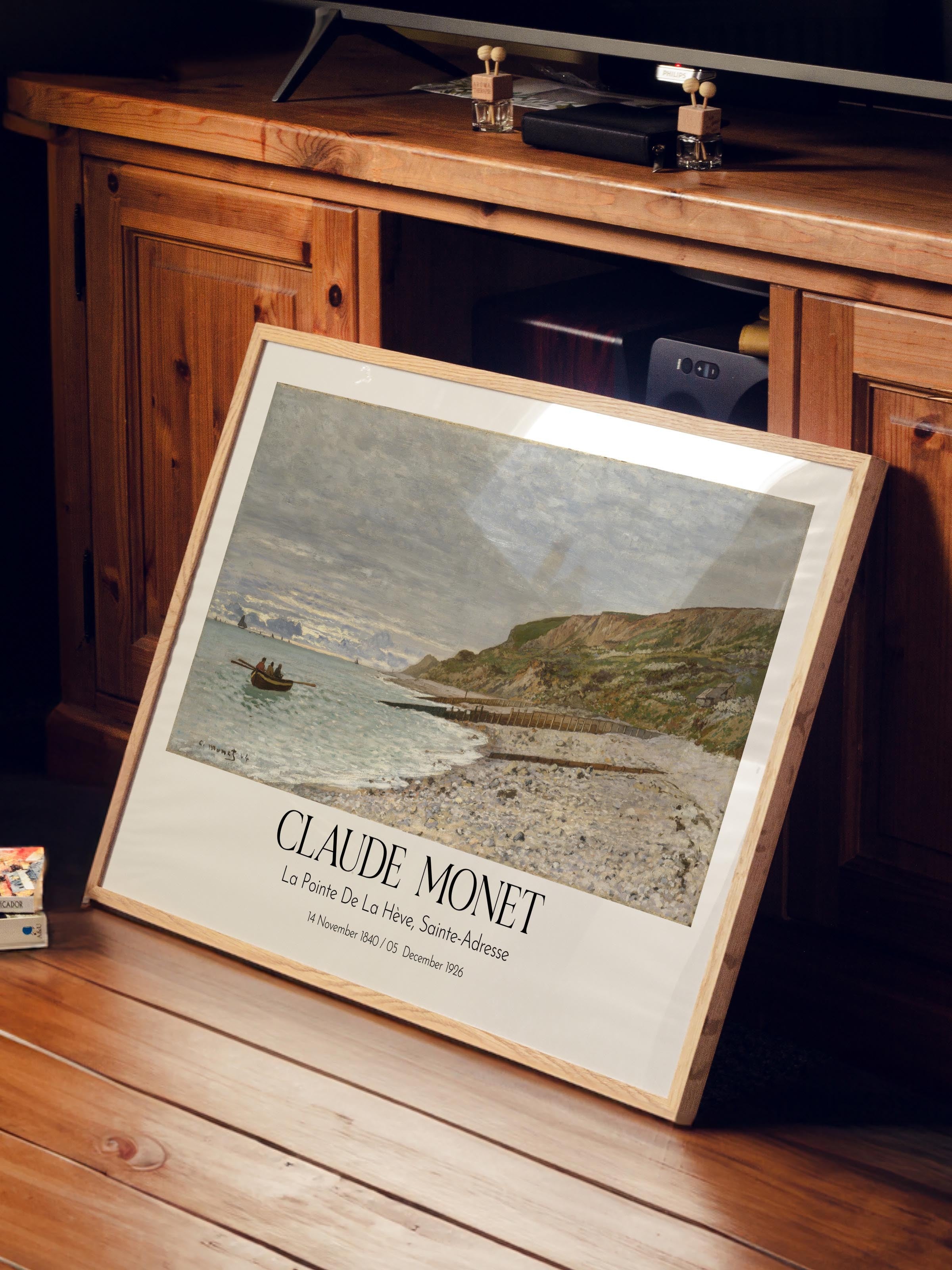 Claude Monet - La Pointe De La Hève, Sainte-Adresse, Ahşap Çerçeveli Tablo, Sanat Serisi NO:110318