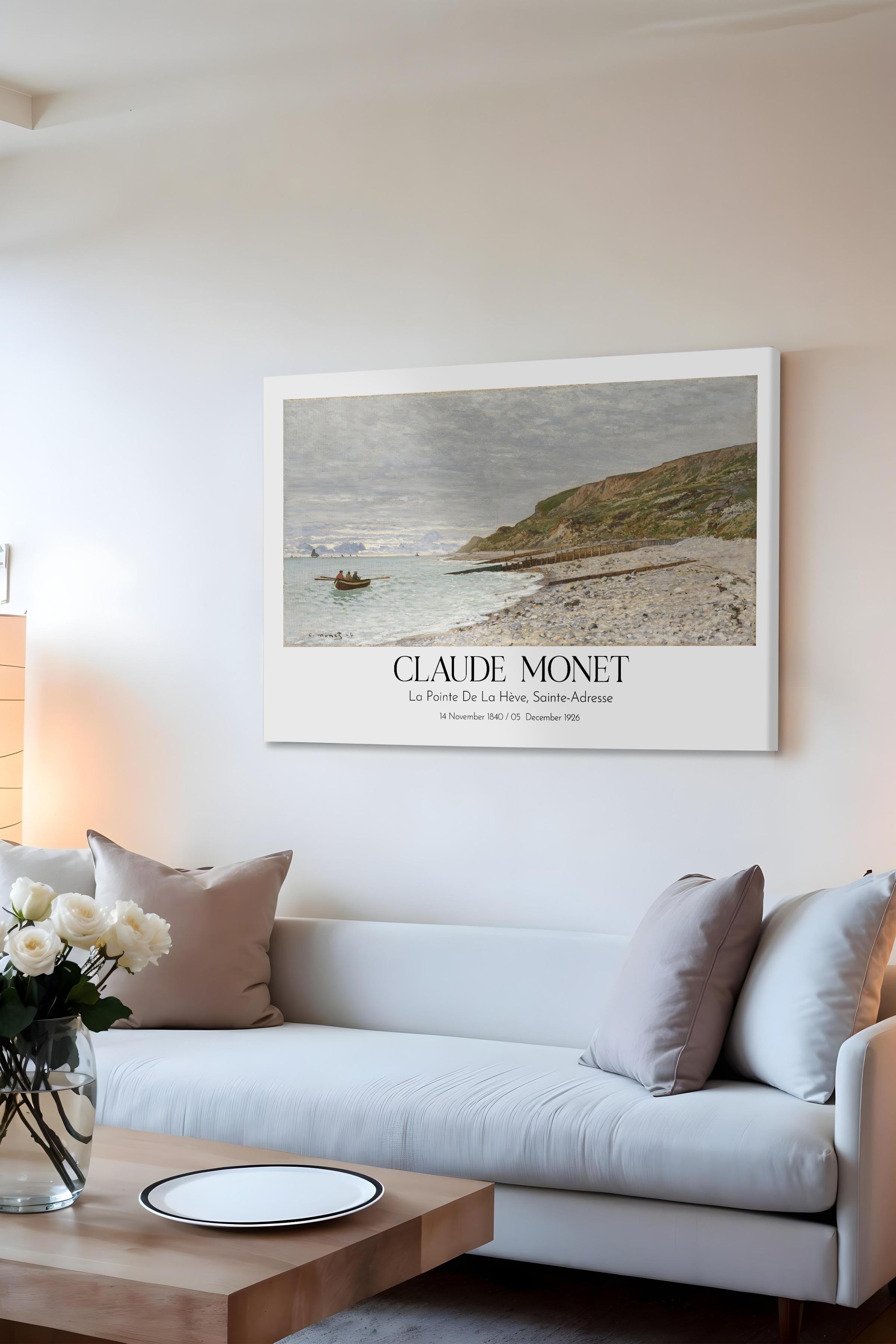 Claude Monet - La Pointe De La Hève, Sainte-Adresse, Kanvas Tablo, Sanat Serisi NO:110318
