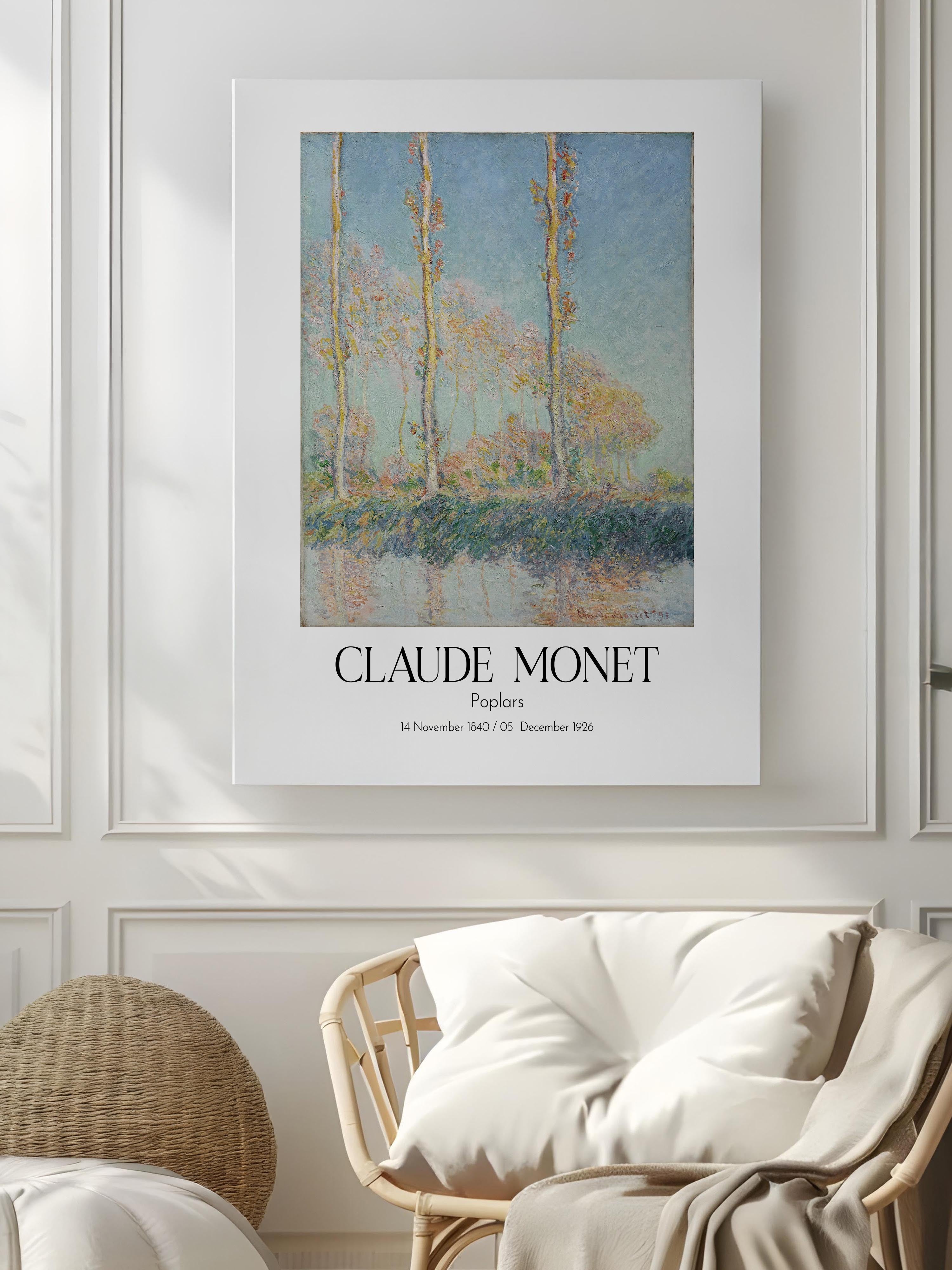 Claude Monet - Poplars, Kanvas Tablo, Sanat Serisi NO:110301