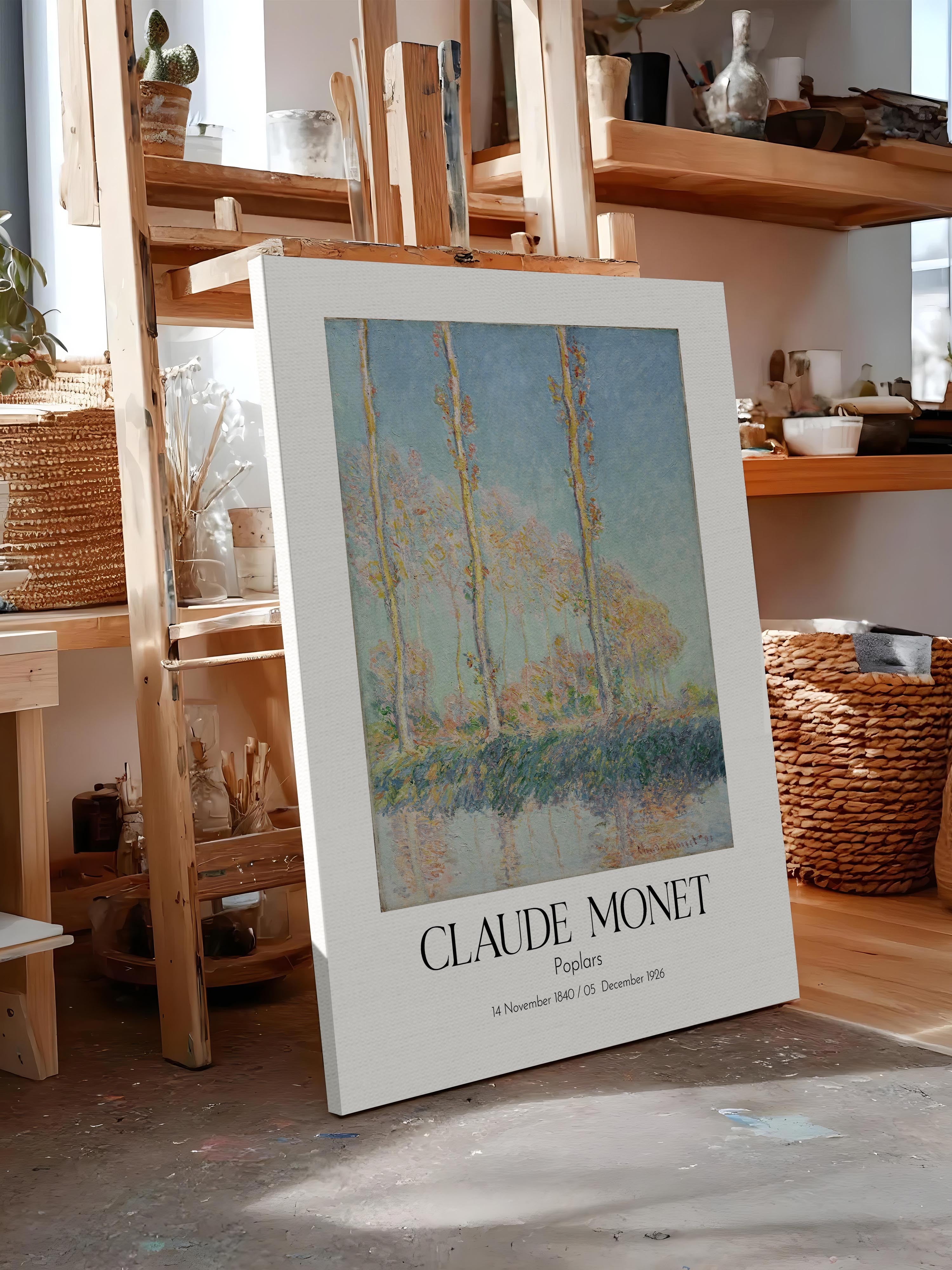 Claude Monet - Poplars, Kanvas Tablo, Sanat Serisi NO:110301