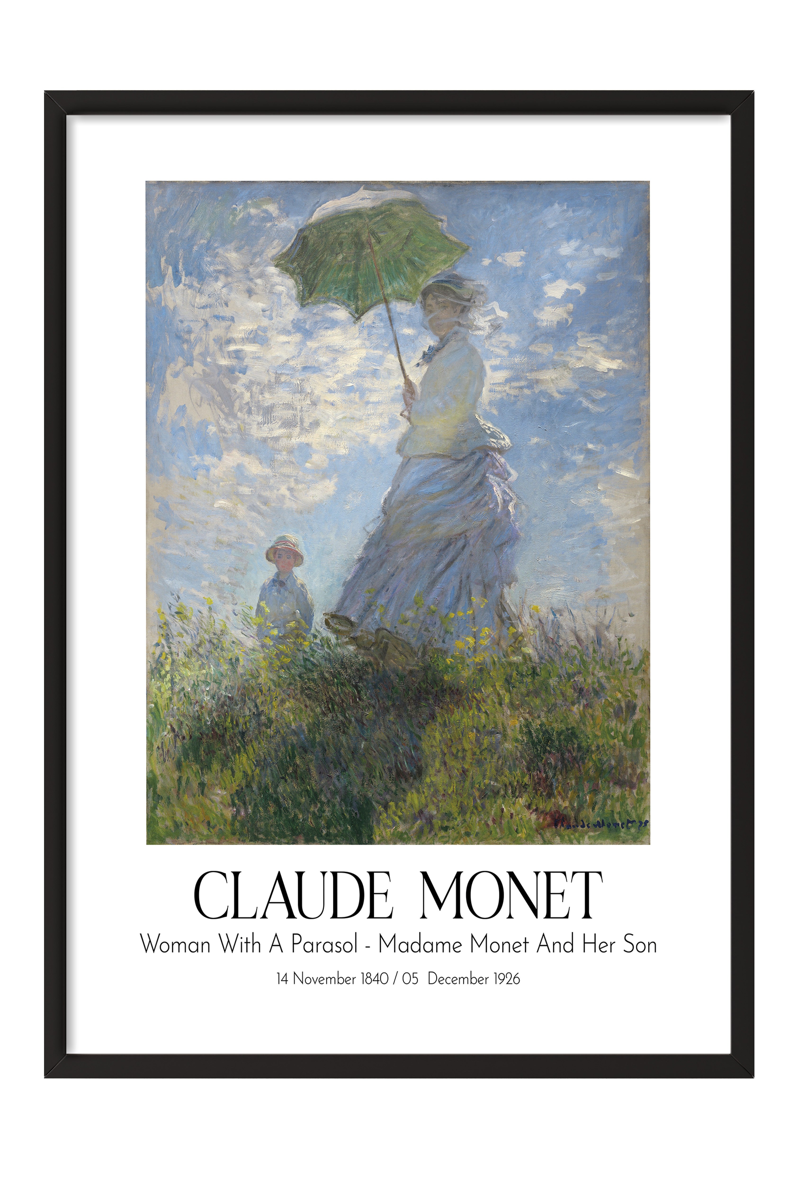 Claude Monet, Siyah Çerçeveli Tablo, Sanat Serisi NO:110297