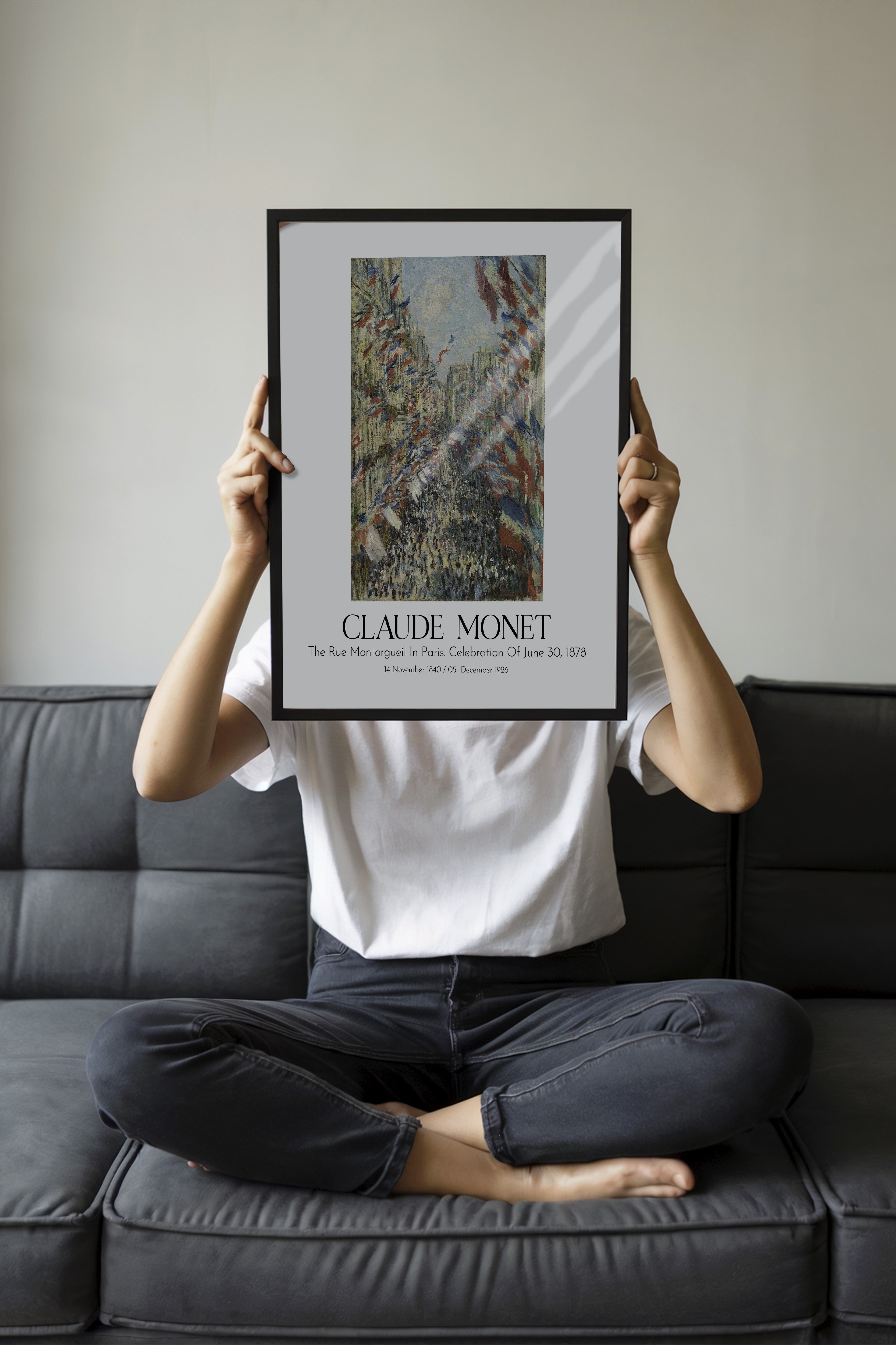 Claude Monet, Siyah Çerçeveli Tablo, Sanat Serisi NO:110304