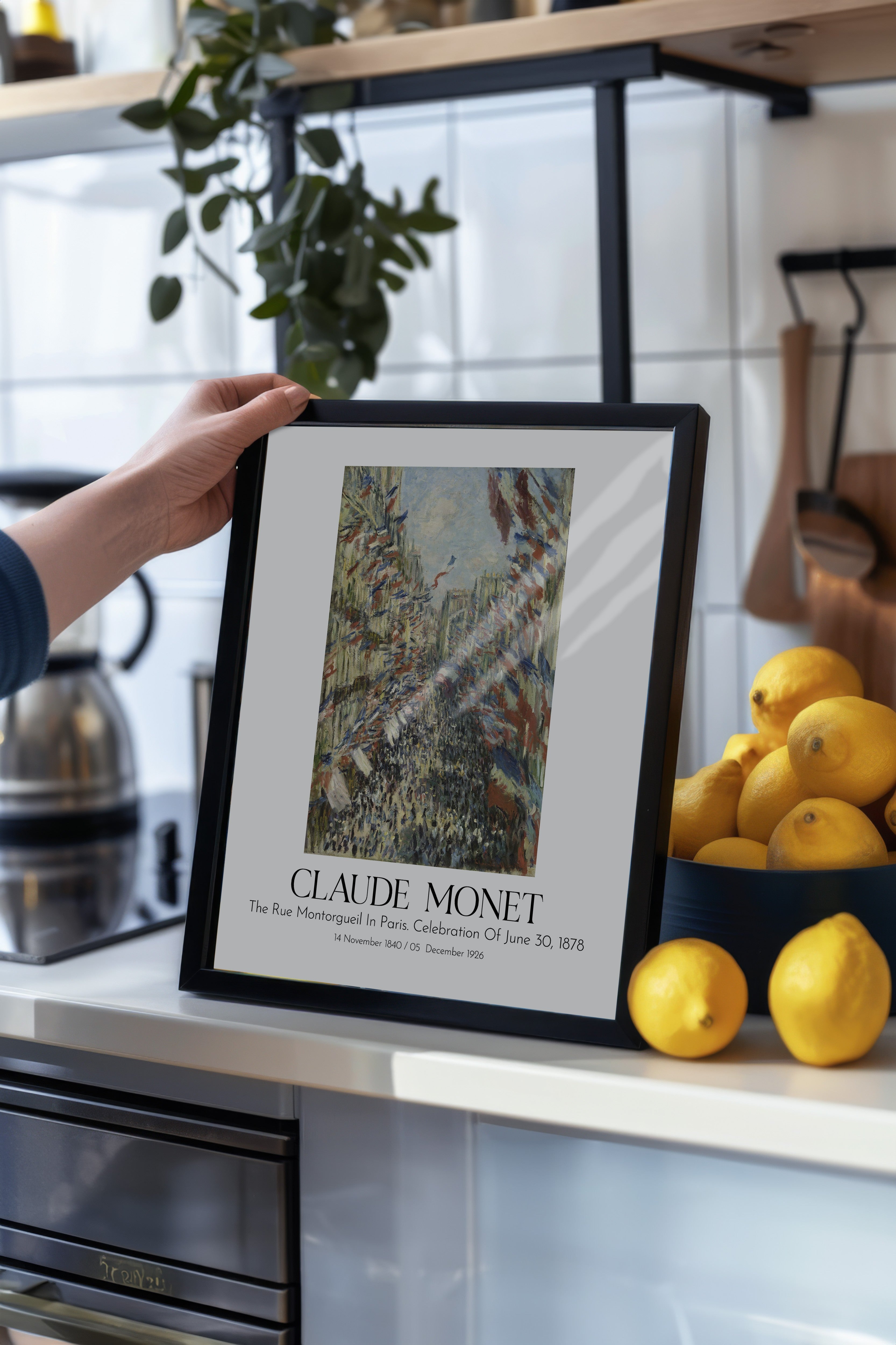 Claude Monet, Siyah Çerçeveli Tablo, Sanat Serisi NO:110304