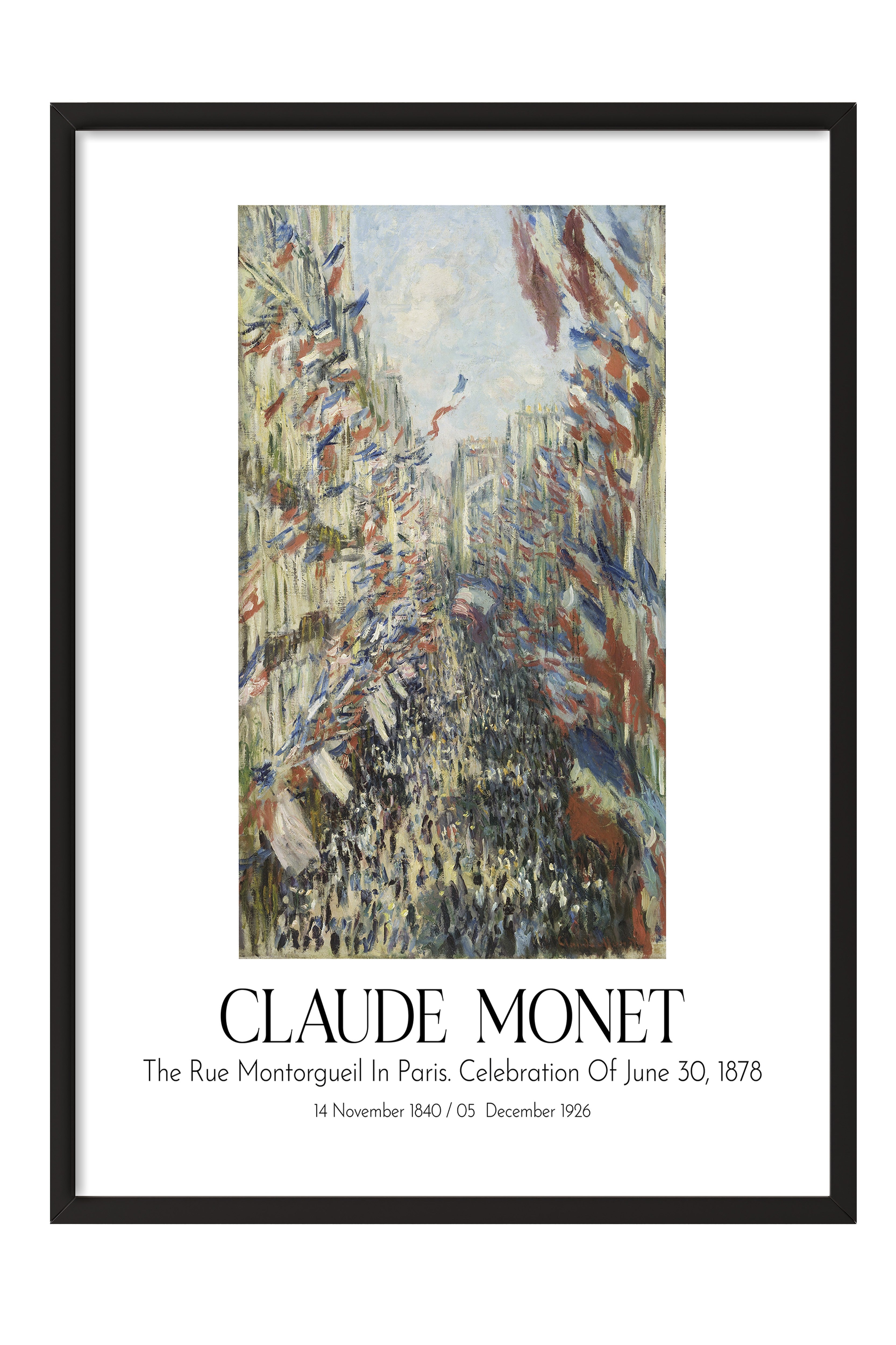 Claude Monet, Siyah Çerçeveli Tablo, Sanat Serisi NO:110304
