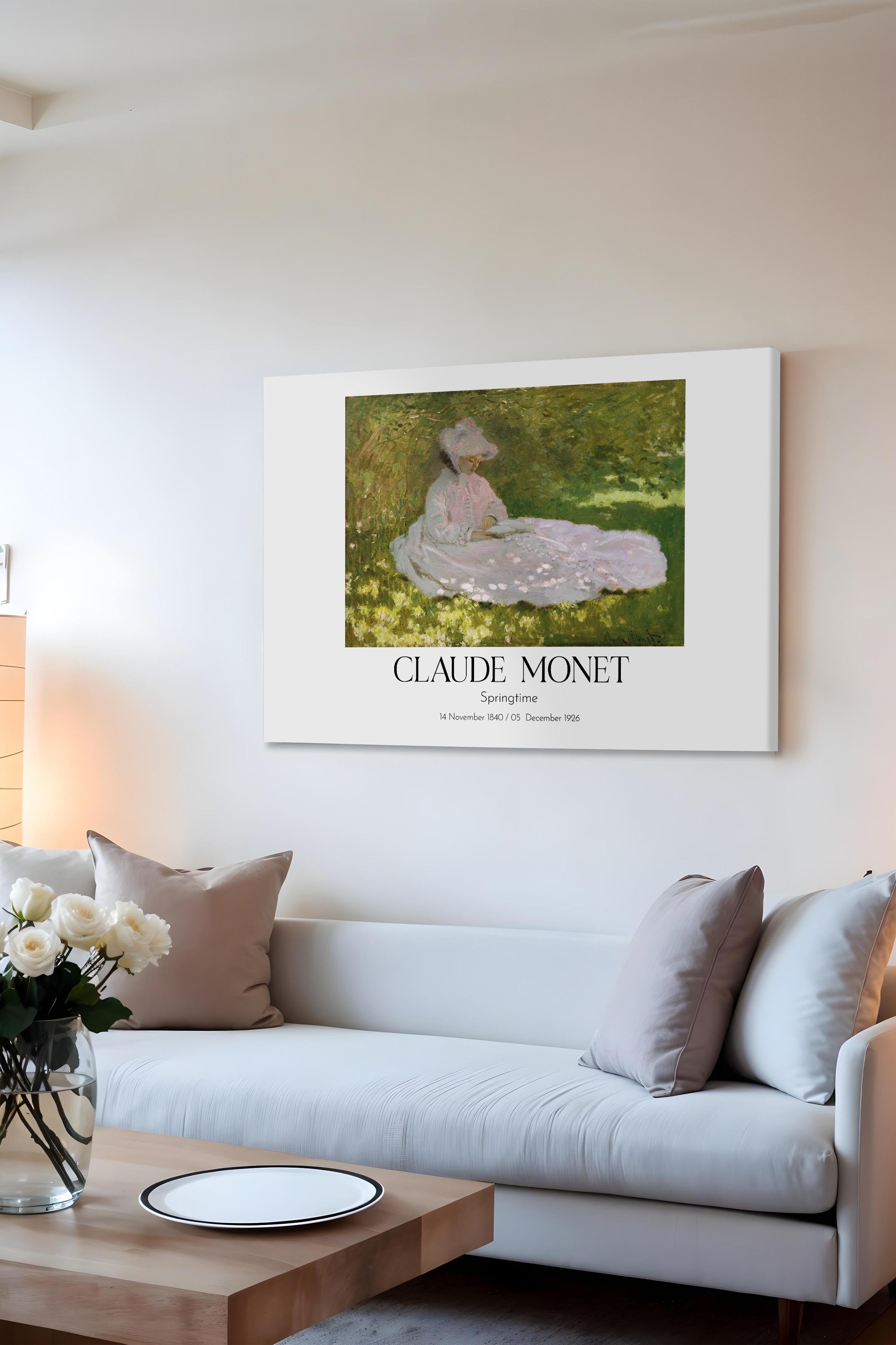 Claude Monet - Springtime, Kanvas Tablo, Sanat Serisi NO:110324