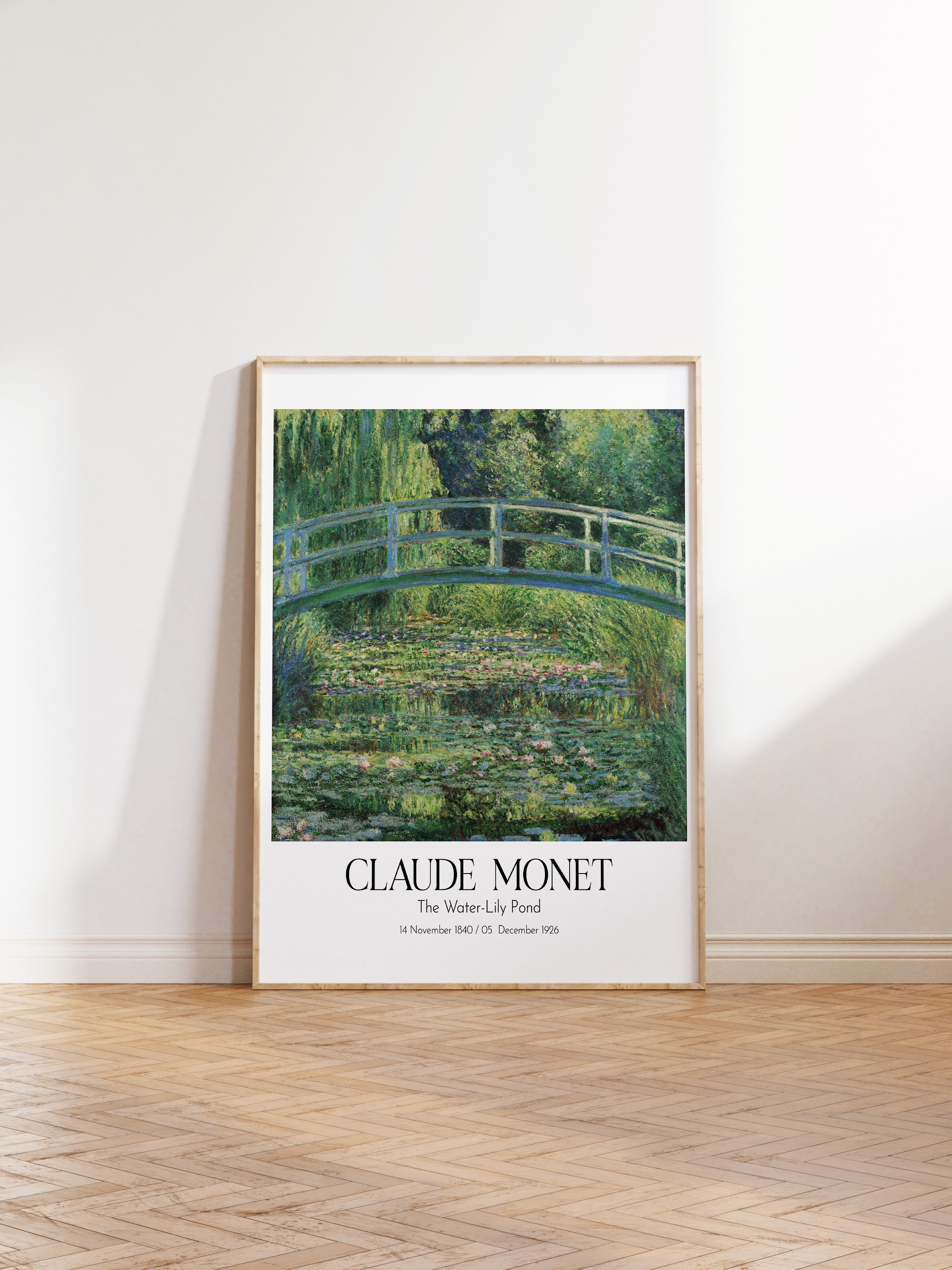 Claude Monet - The Water-Lily Pond, Ahşap Çerçeveli Tablo, Sanat Serisi NO:110302