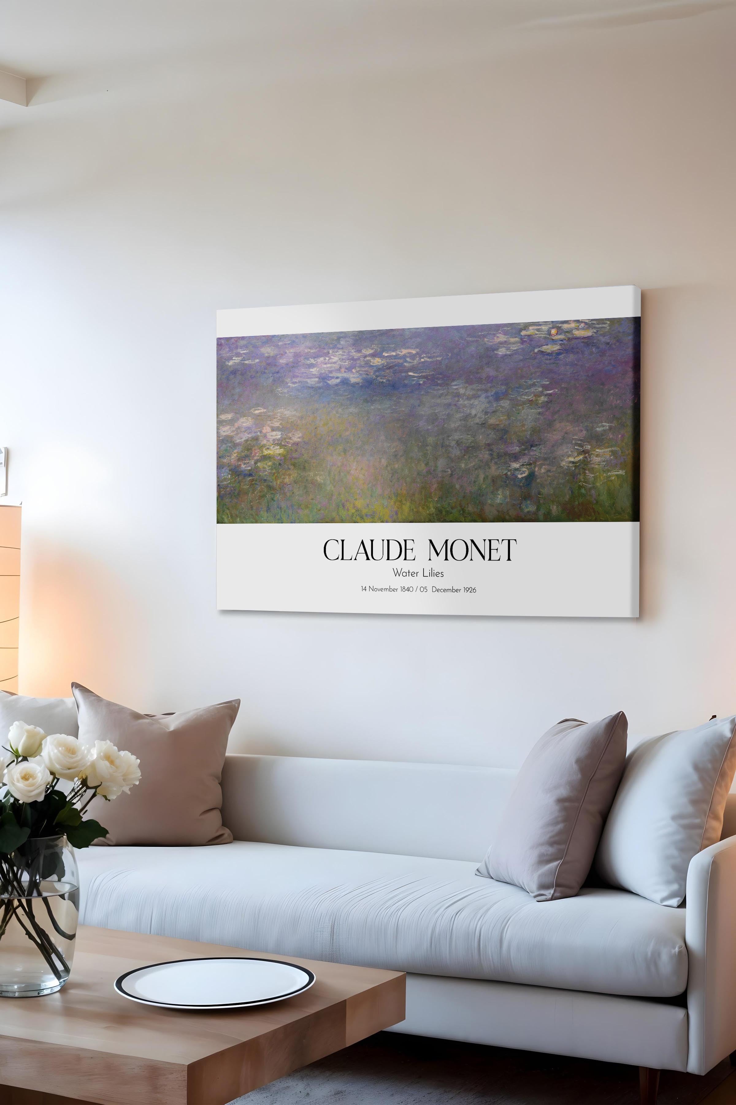 Claude Monet - Water Lilies, Kanvas Tablo, Sanat Serisi NO:110314