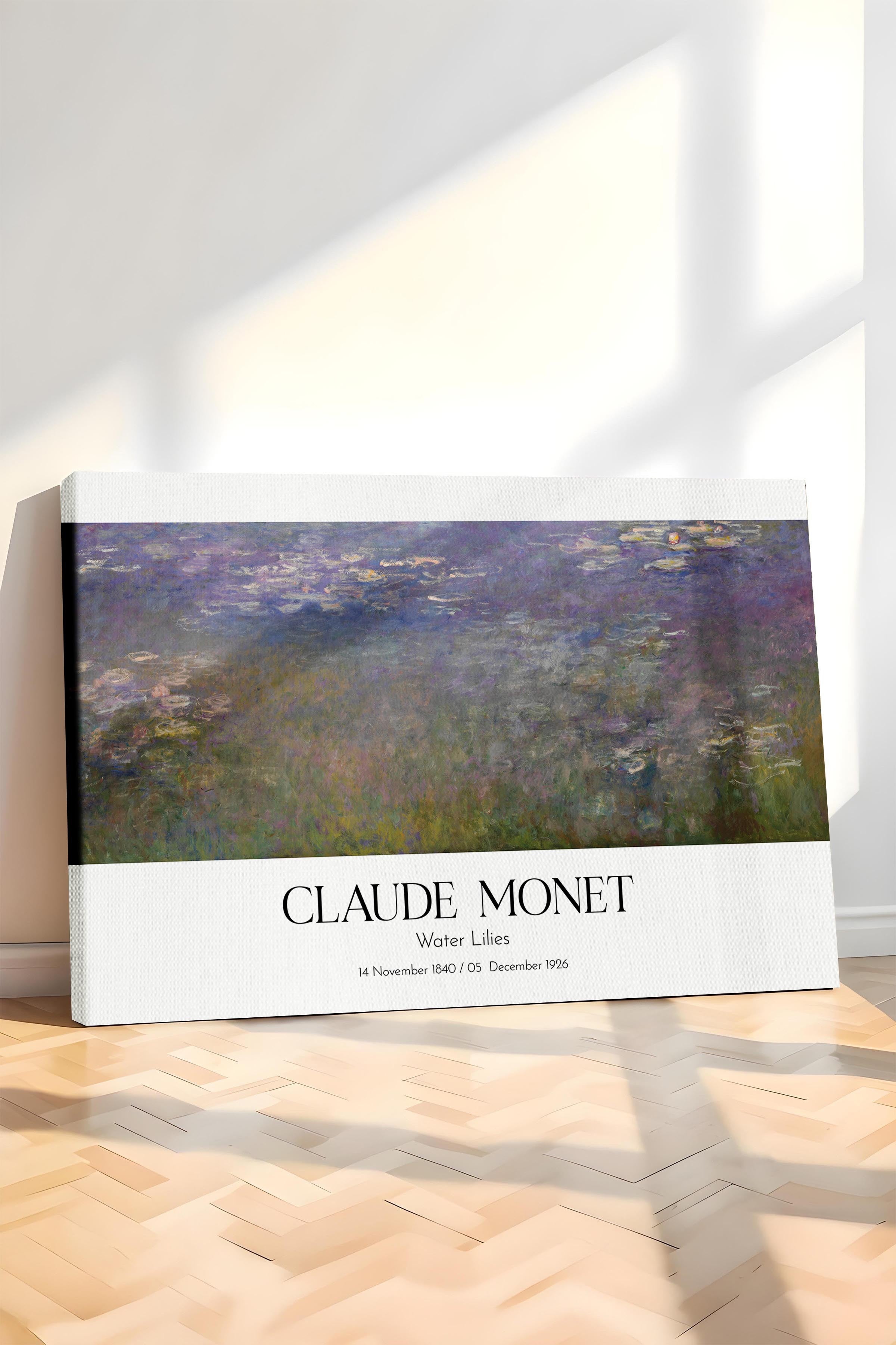 Claude Monet - Water Lilies, Kanvas Tablo, Sanat Serisi NO:110314