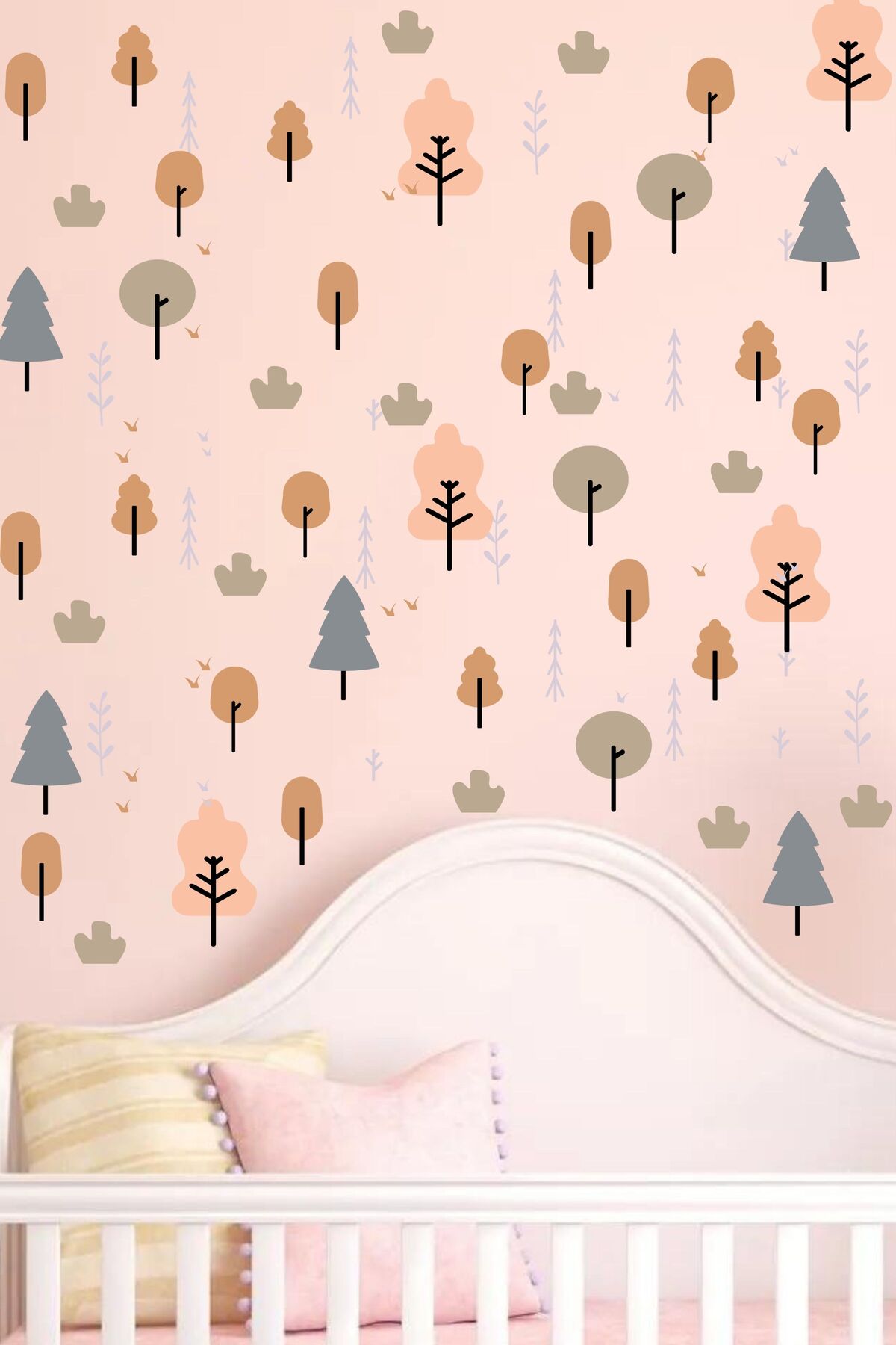 Çocuk Bebek Odası Sticker Seti, Boho Desenler, Duvar Dekoru, Çocuk ve Bebek Odası Duvar Stickerı